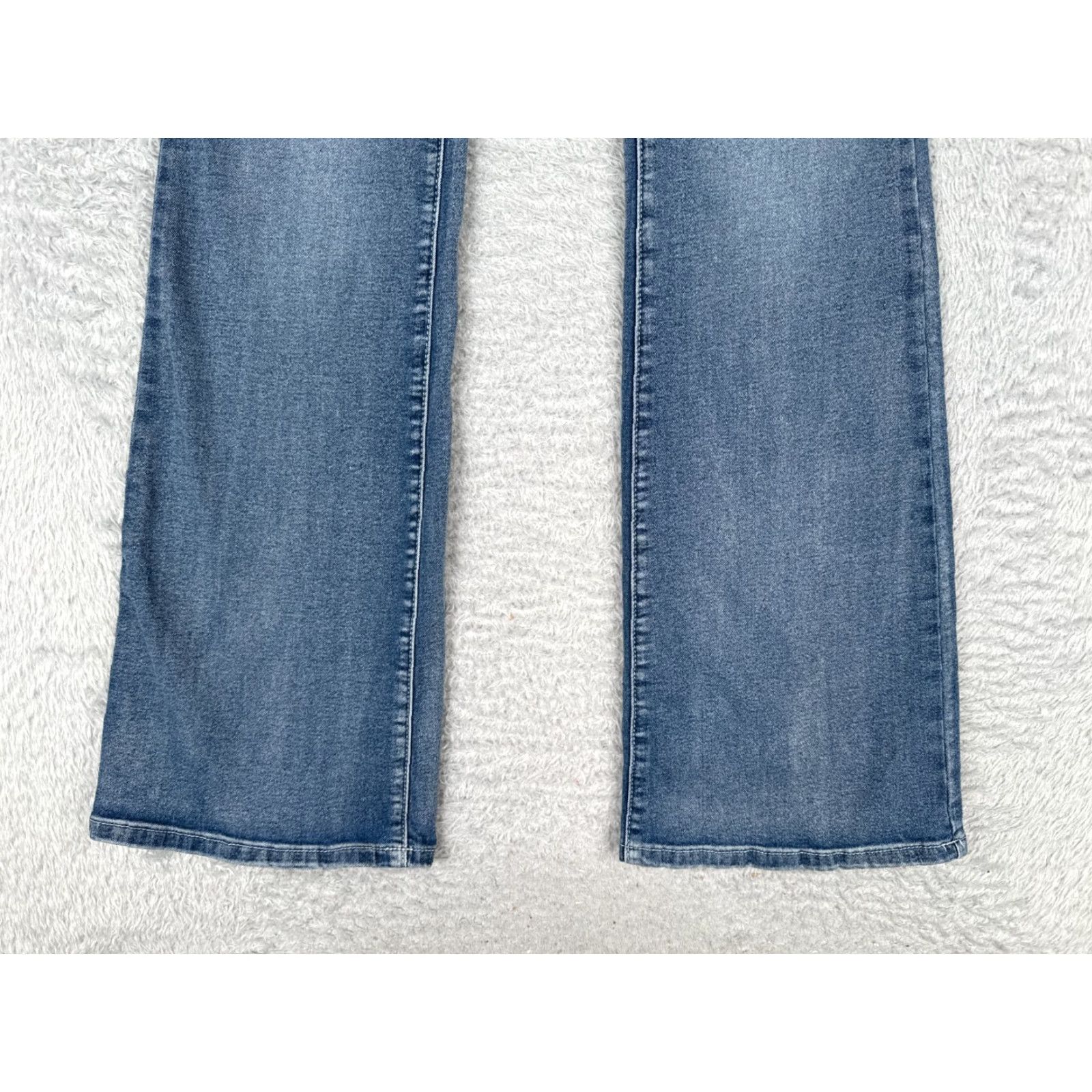 Shein Shein Jeans Womens 29 Blue Denim Flare Mid Rise Embroidered Cotton Blend 24x31 Size 29" - 2 Thumbnail