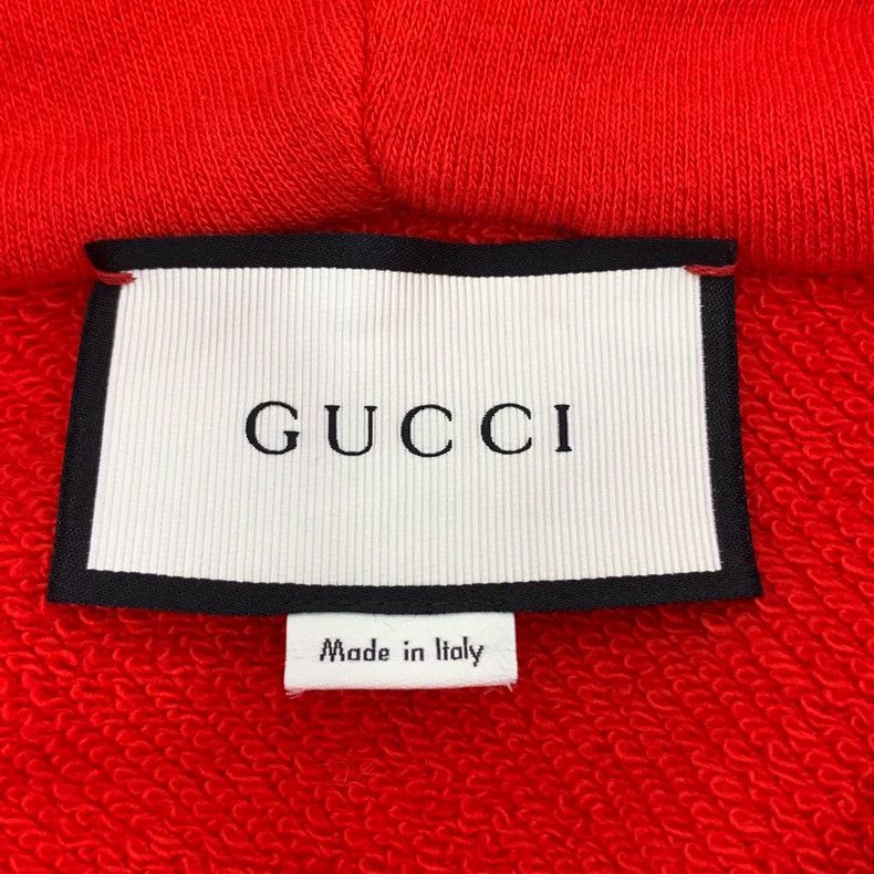 Gucci Gucci Red floral embroidered hooded drawstring cotton long- Size US S / EU 44-46 / 1 - 6 Thumbnail
