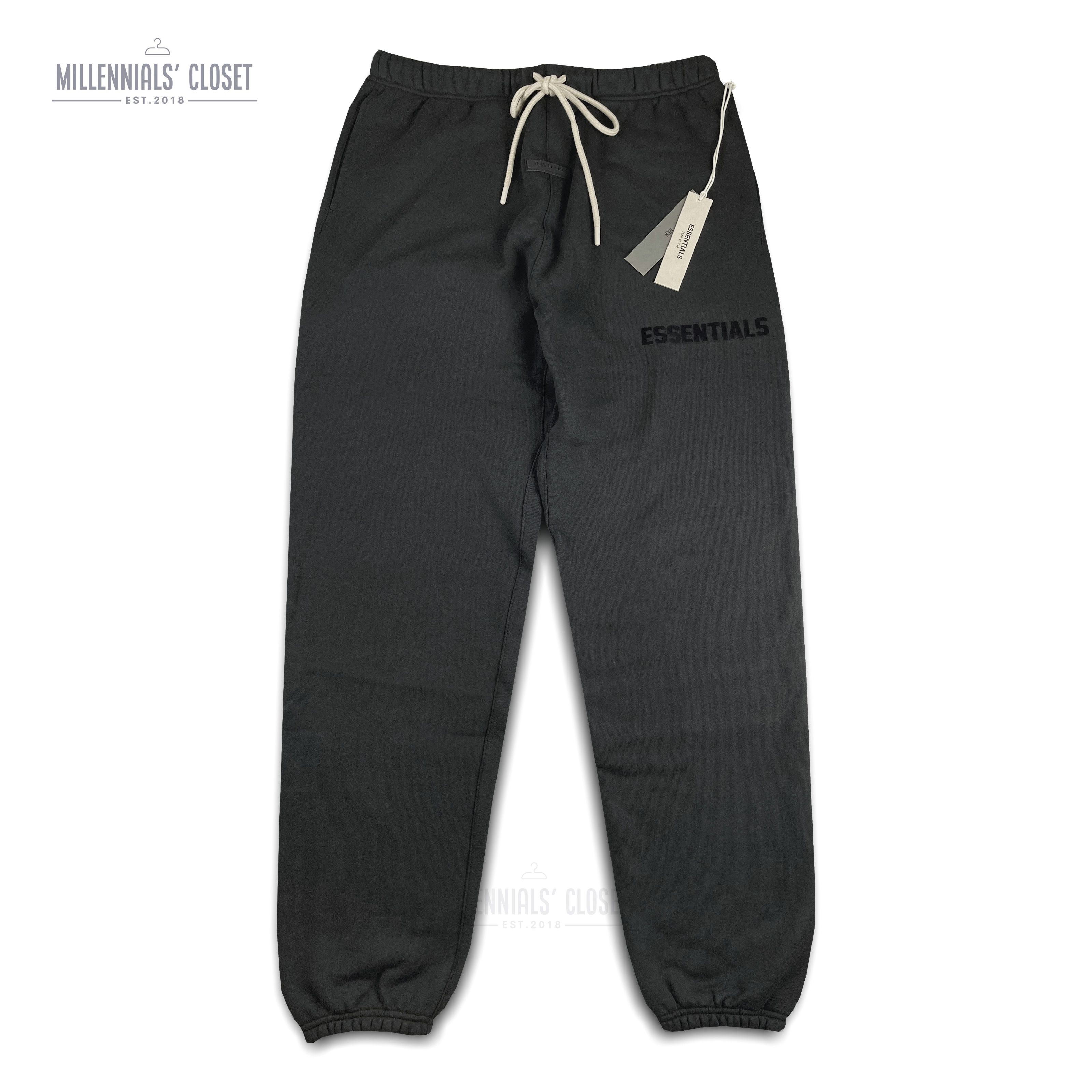 Fear Of God Essentials Core Collection Sweatpants Black Stretch Limo (FW21)