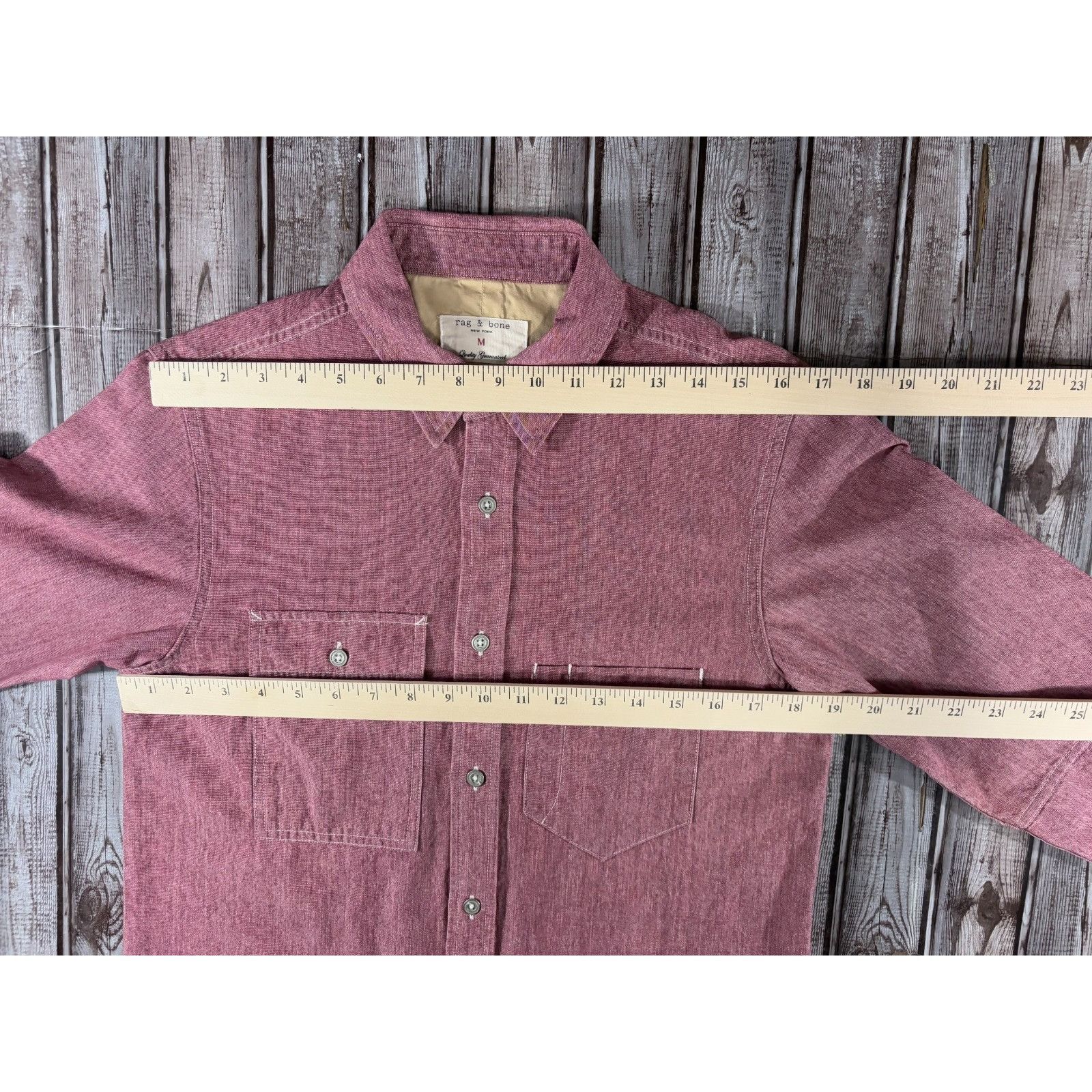 Rag & Bone Rag & Bone The Trail Denim Shirt size M color Red NWT Size US M / EU 48-50 / 2 - 4 Thumbnail