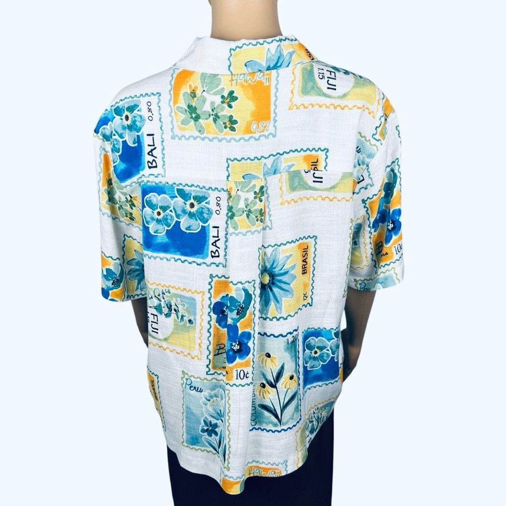 Other NWT New Jane and Delancey Post Stamps Rayon Linen Short Sle Size L / US 10 / IT 46 - 4 Thumbnail