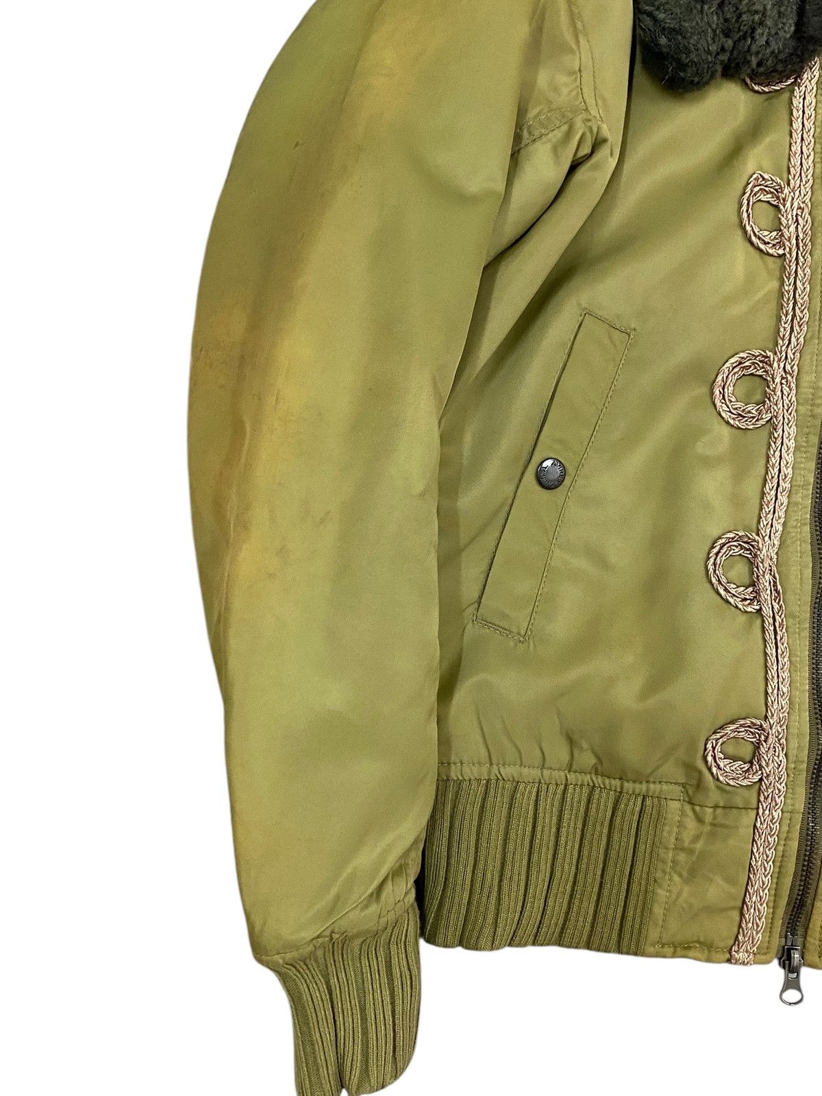 Avirex Avirex Bomber Jacket Olive Green with Faux Fur Collar Size US S / EU 44-46 / 1 - 8 Thumbnail