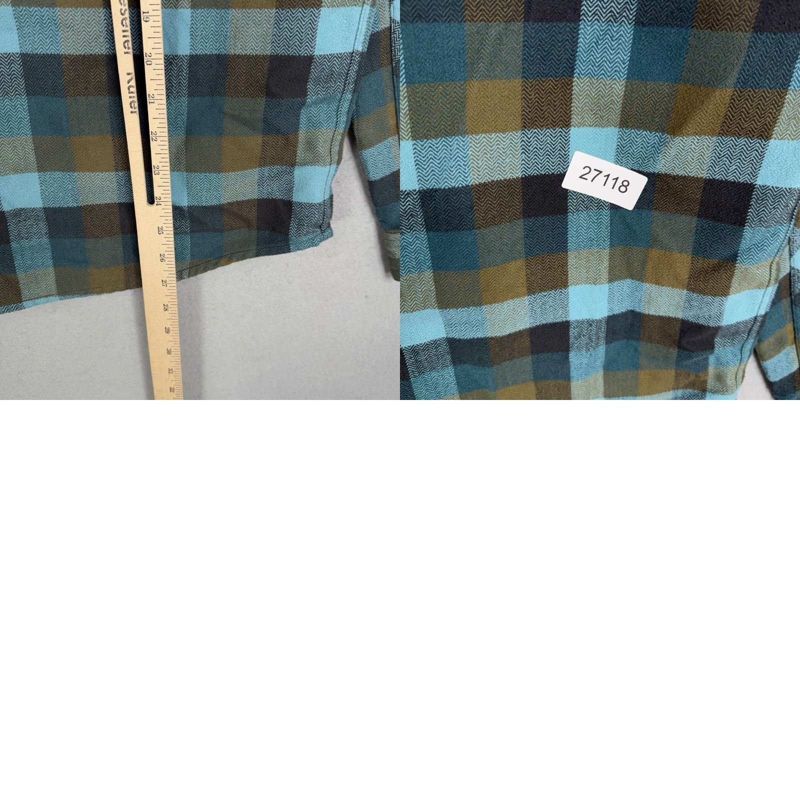 Vintage Howler Bros Mens Medium Blue Green Plaid Flannel Button Front Casual Size US M / EU 48-50 / 2 - 8 Thumbnail