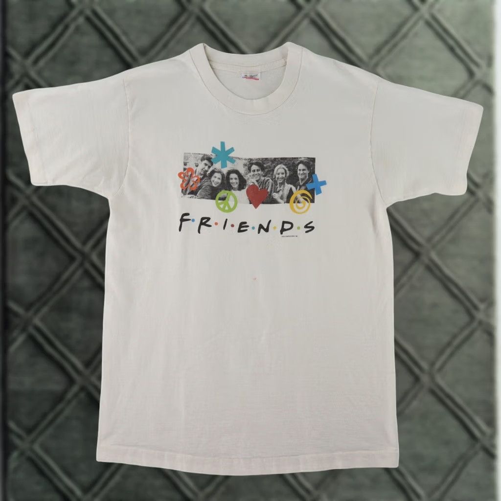 Vintage VINTAGE Friends Central Perk TV Show T-Shirt Shirt Mens M White 90s FX Single Stitch USA Cotton Polyester Crew Neck Short Sleeve Size US M / EU 48-50 / 2 - 1 Thumbnail