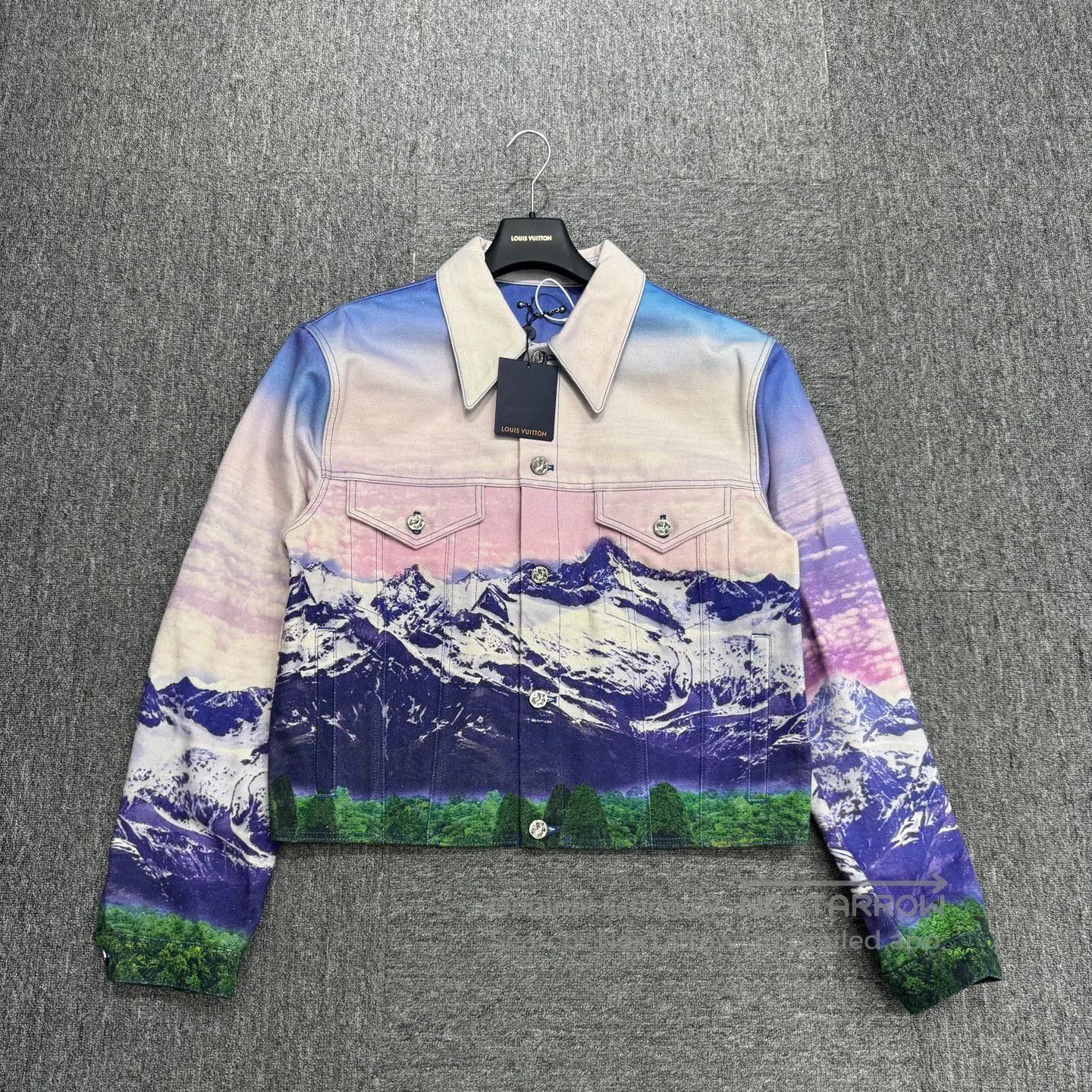 Louis Vuitton Multi Mountain Print Short Jacket. Size US M / EU 48-50 / 2 - 1 Thumbnail