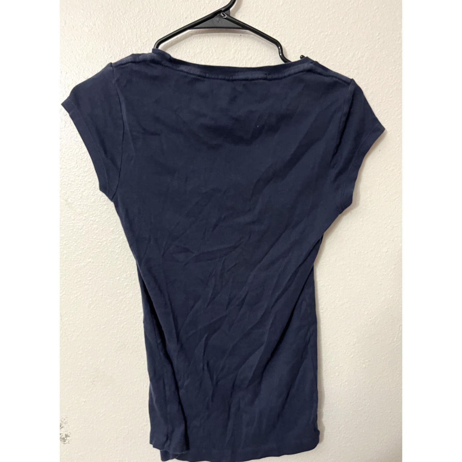 Vintage VINTAGE Aerie F.I.T Heart Distressed Graphic T-Shirt Women Size Medium Blue Casual Size M / US 6-8 / IT 42-44 - 2 Thumbnail