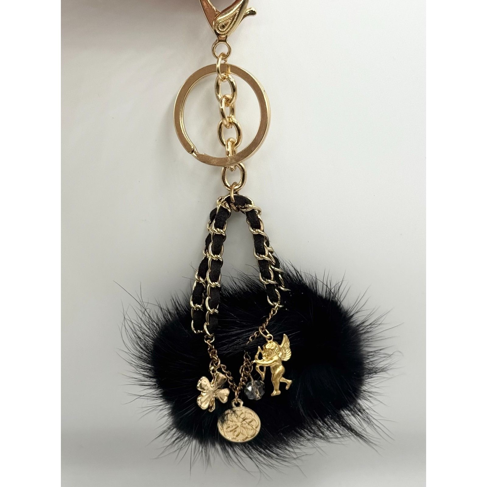 Other Genuine Rabbit fur black purse charm bag key chain Size ONE SIZE - 5 Thumbnail