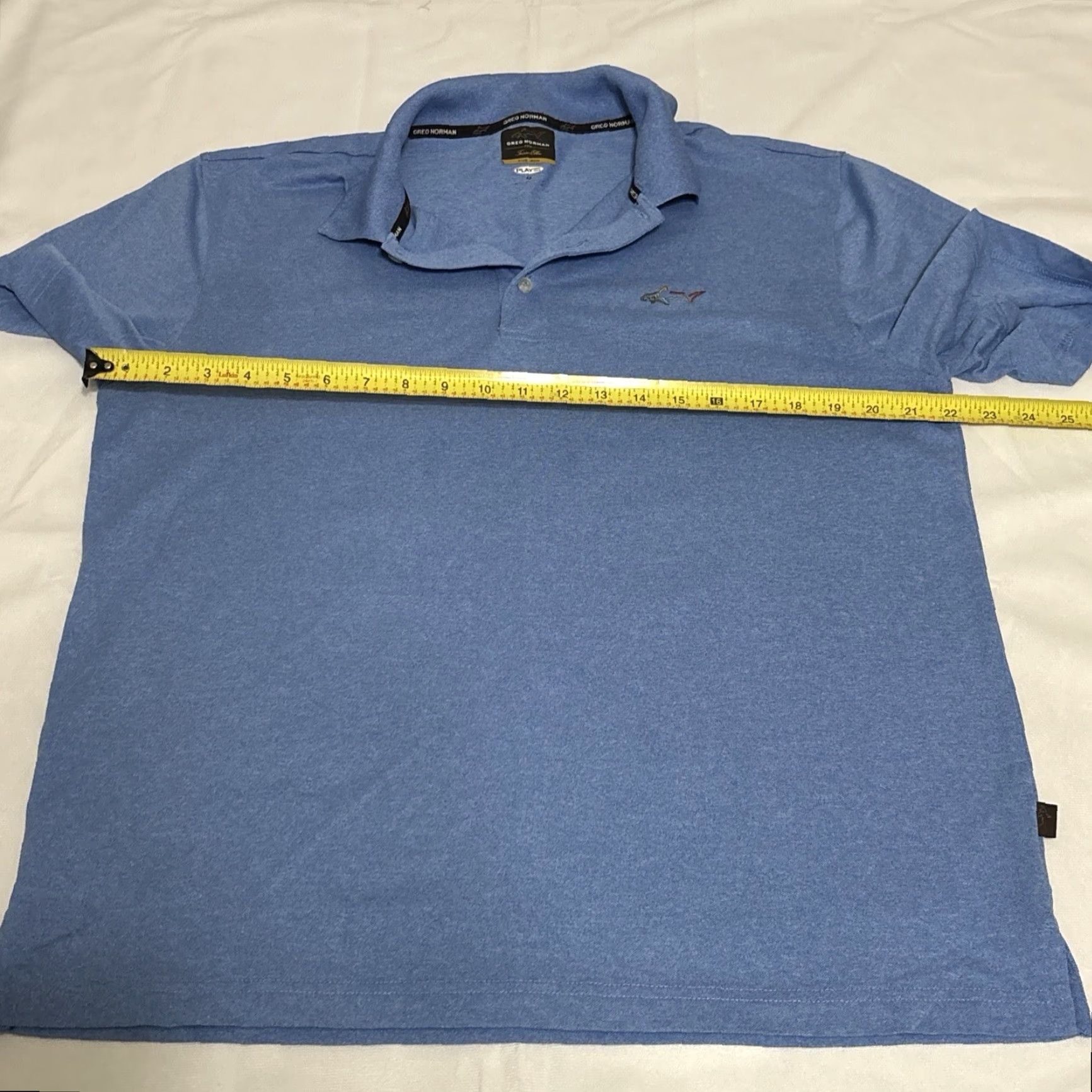 Vintage Greg Norman For Tasso Elba Five Iron PlayDry Golf Polo Blue Size Medium Polo Men M Blue Classic Breathable PlayDry Golf Shirt Size US M / EU 48-50 / 2 - 5 Thumbnail