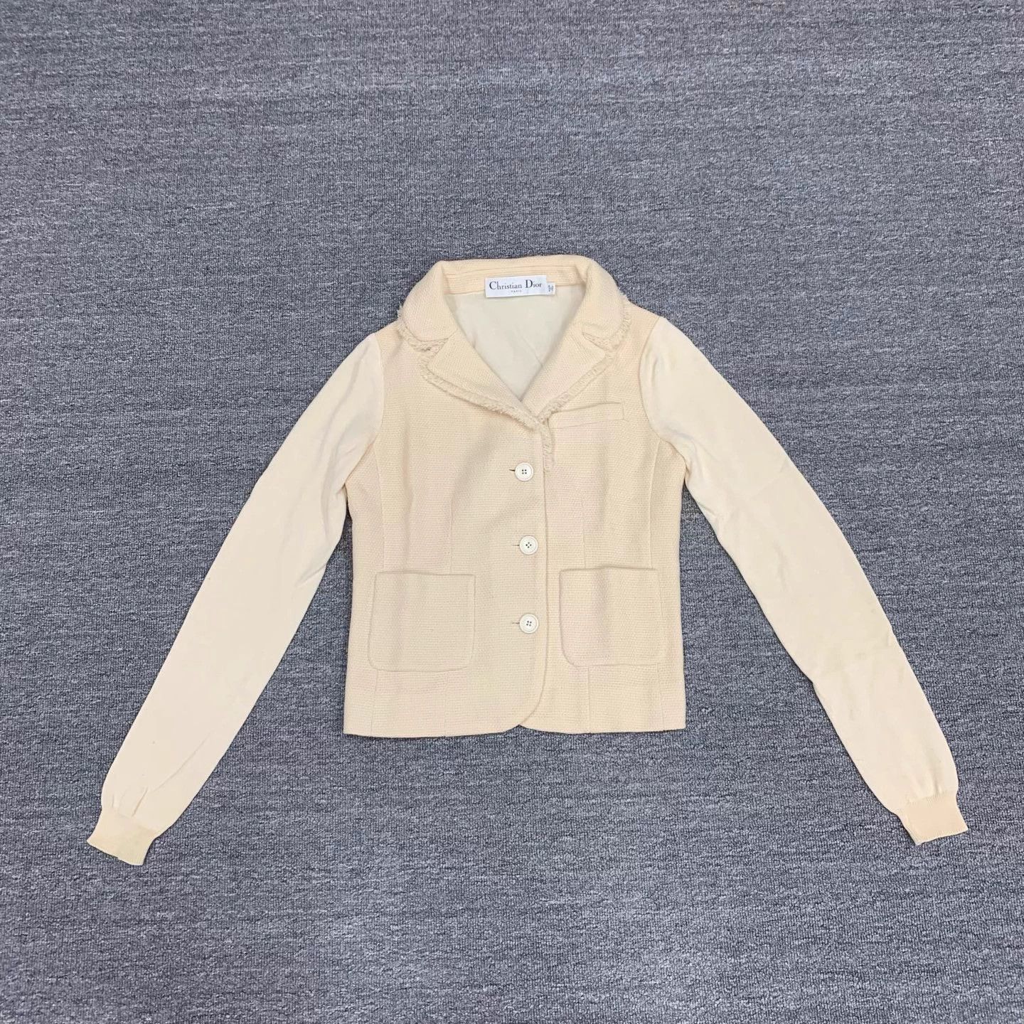 Dior Dior Ivory Wool Cardigan 38 95 New Size S / US 4 / IT 40 - 1 Thumbnail