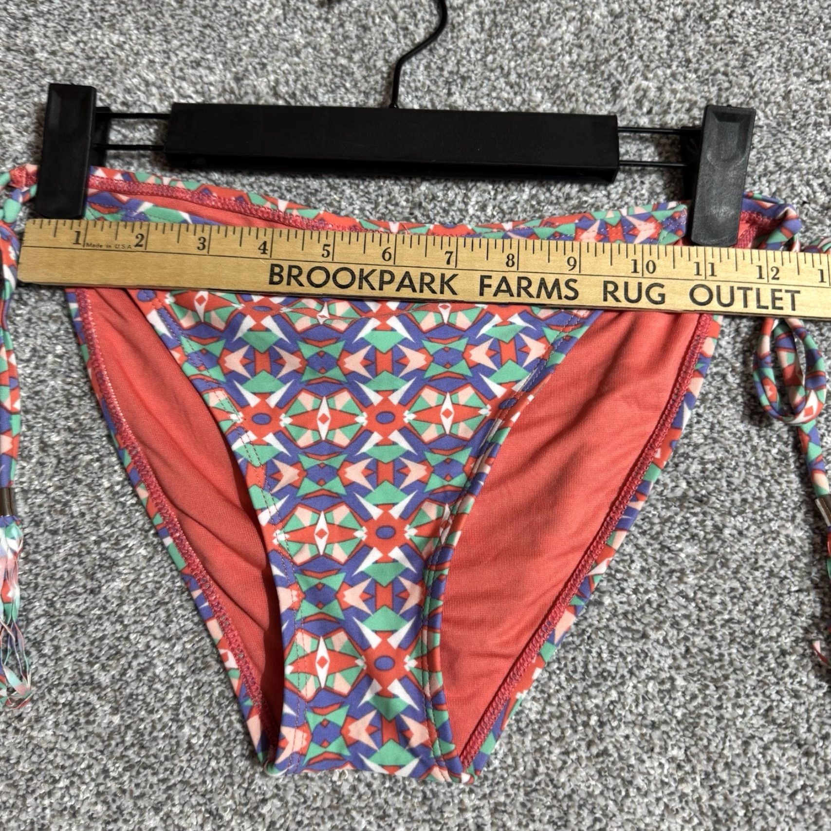 Undercover BP Under Cover Bikini Bottom Women Large Boho Southwestern Aztec Tassel Tie Bikini Bottoms - Multicolor Nylon Spandex Undercover Aztec Theme Size 36" / US 14 / IT 50 - 5 Thumbnail
