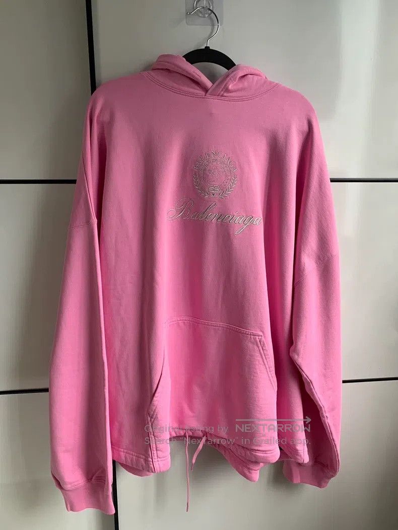Balenciaga Balenciaga Pink Embroidery Letter Logo Hoodie Size US XS / EU 42 / 0 - 1 Thumbnail
