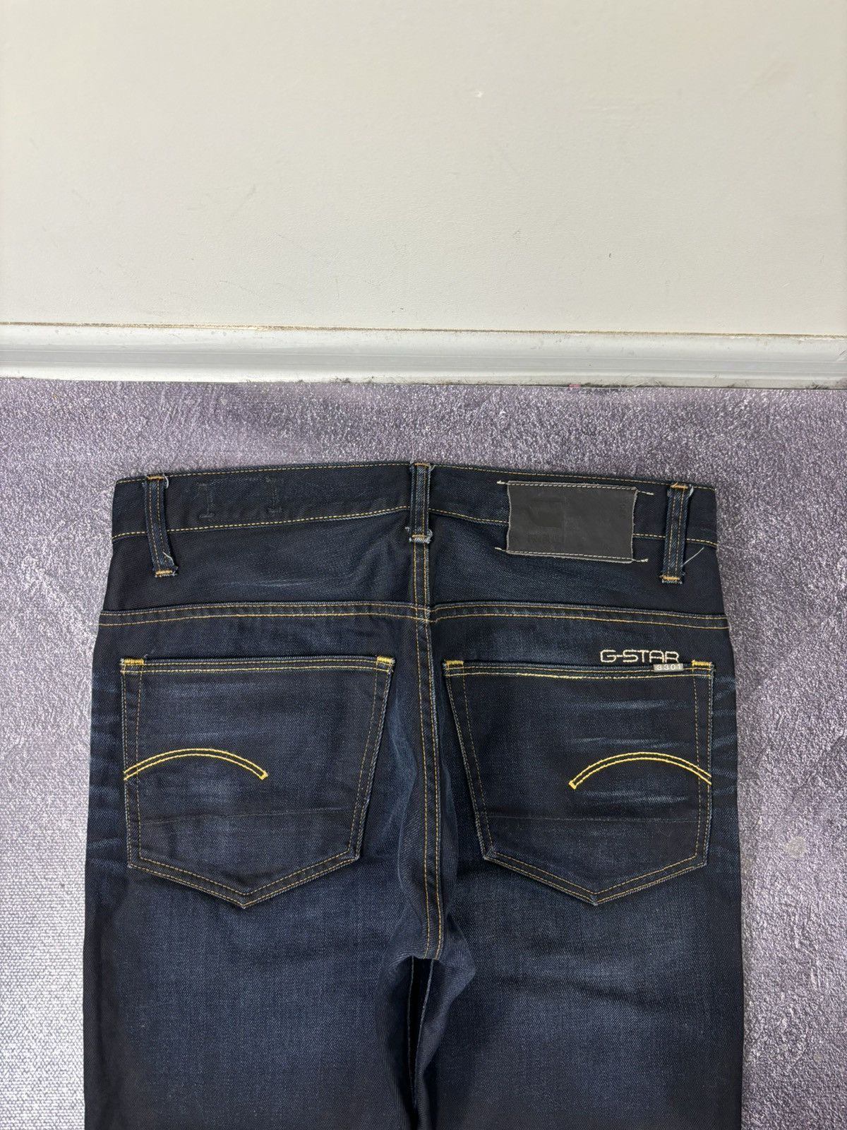 G-Star Vintage G-Star Raw Avant Garde Hype Navy Denim Biker Jeans Size US 33 - 5 Thumbnail