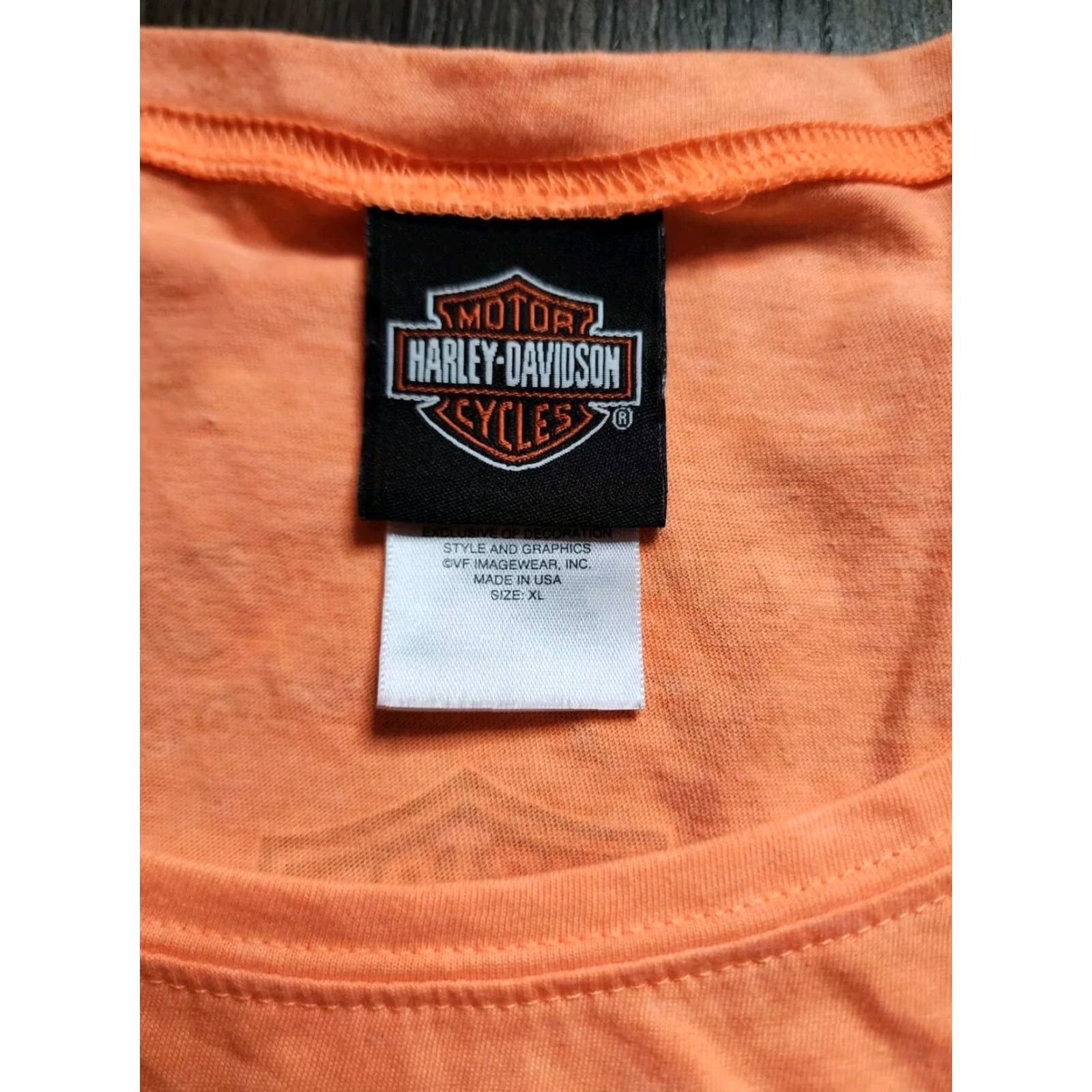 Harley Davidson Harley-Davidson T Shirt Womens XL Orange Lynchburg TN Biker Graphic Tee Size XL / US 12-14 / IT 48-50 - 4 Thumbnail