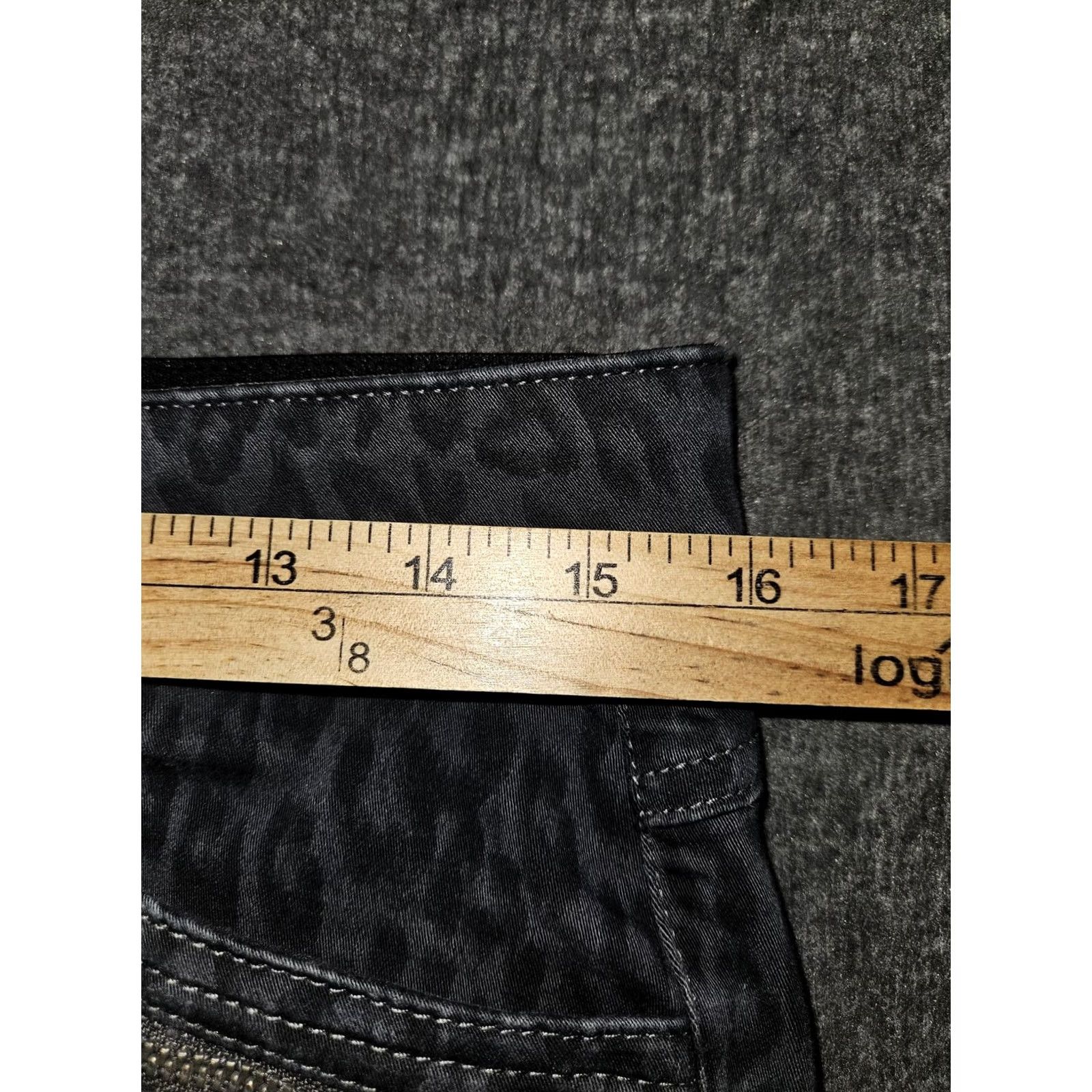 Vintage Democracy Skinny Jeans Womens 8 Gray Animal Print Stretch Zipper Size 30" / US 8 / IT 44 - 3 Thumbnail