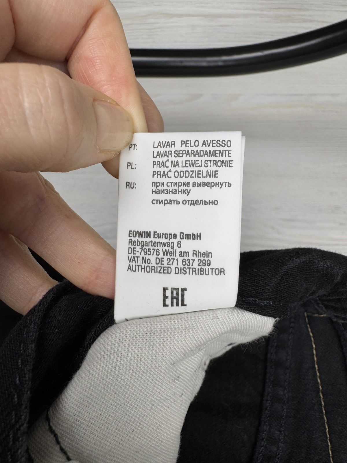 Edwin Edwin made in Japan slim tapered black selvedge denim jeans Size US 32 / EU 48 - 15 Thumbnail
