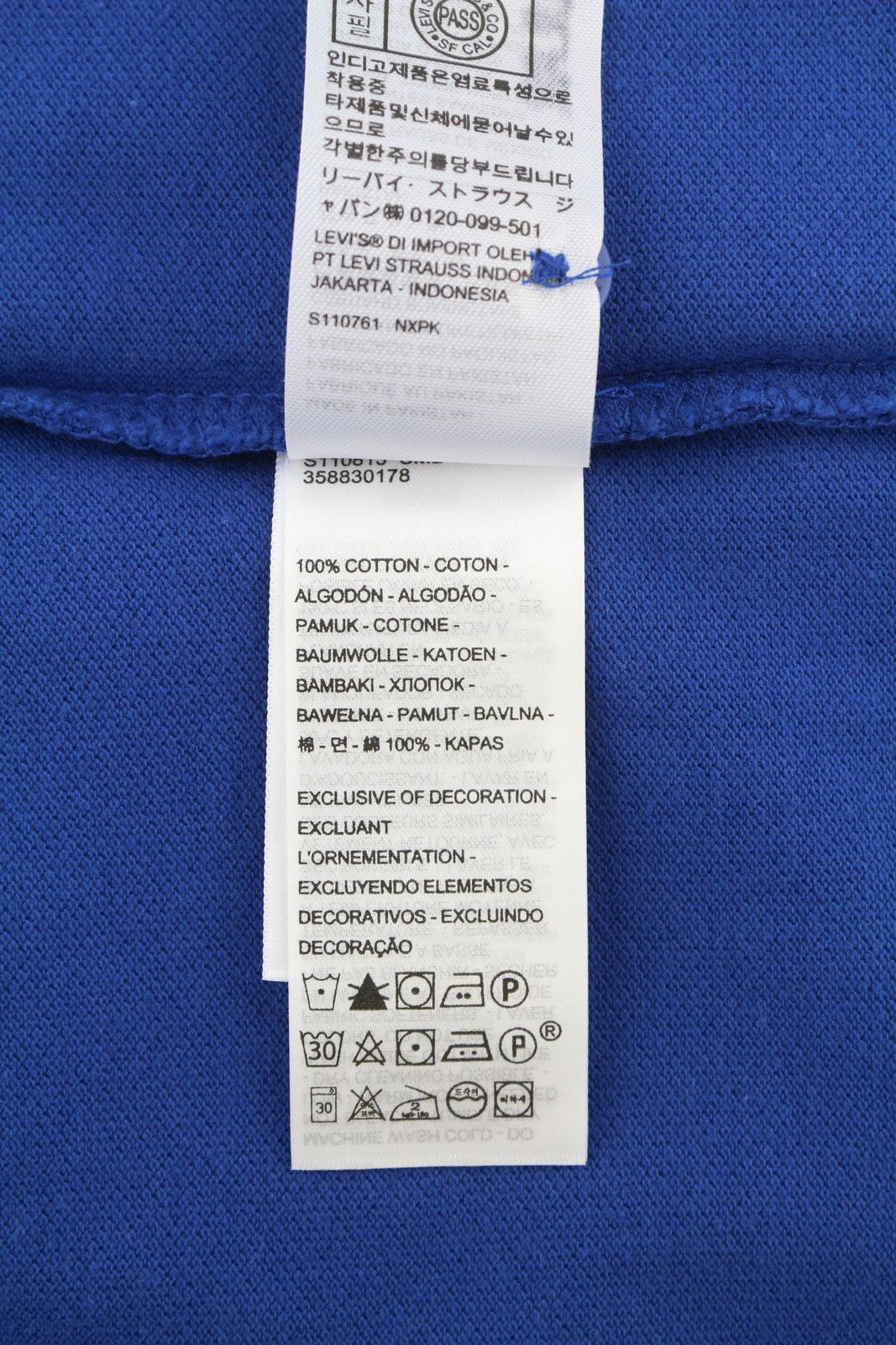 Levi's STANDARD FIT XL Blue Cotton Patch Logo 87875 Size US XL / EU 56 / 4 - 10 Thumbnail