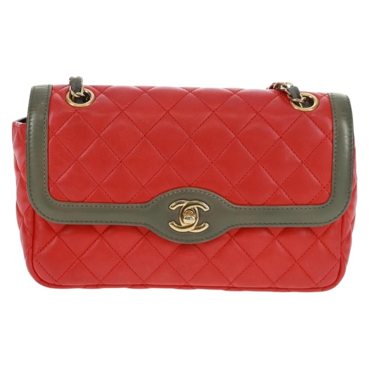 Chanel Chanel Two Tone Flap Bag Quilted Lambskin Size ONE SIZE - 1 Thumbnail