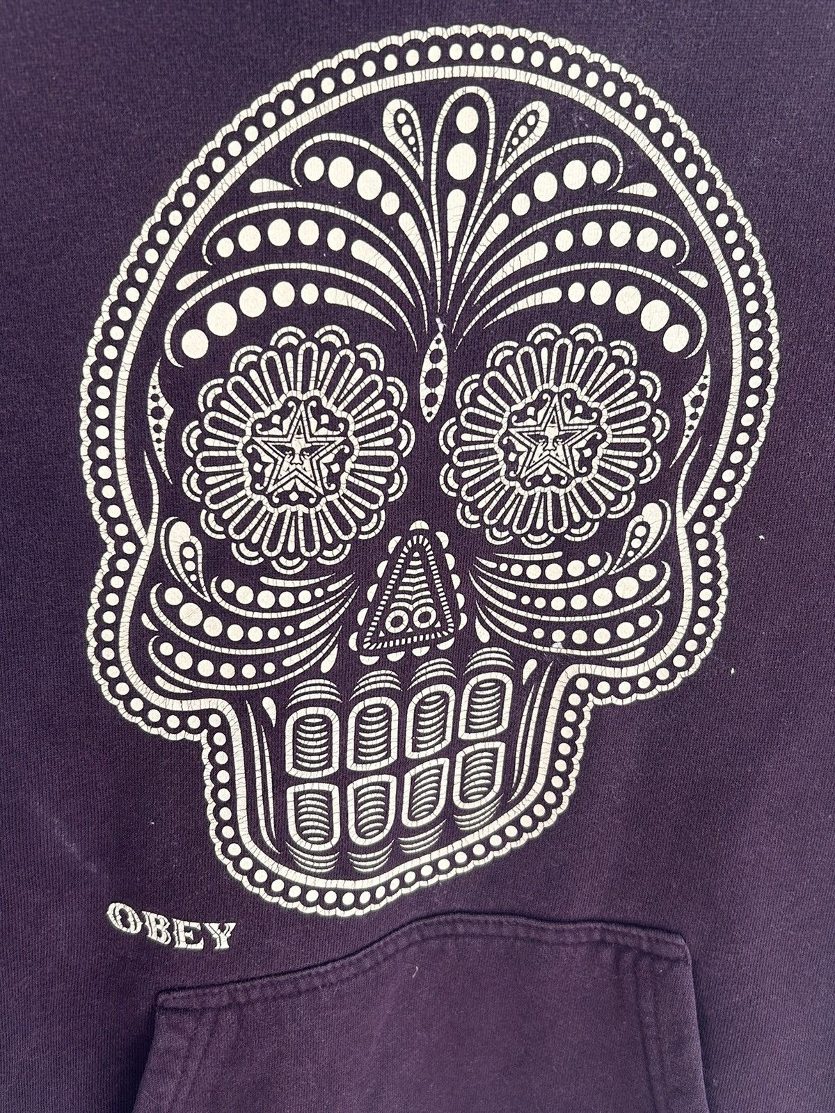 Obey Obey hoodie purple fronthit skeleton Size US M / EU 48-50 / 2 - 3 Thumbnail