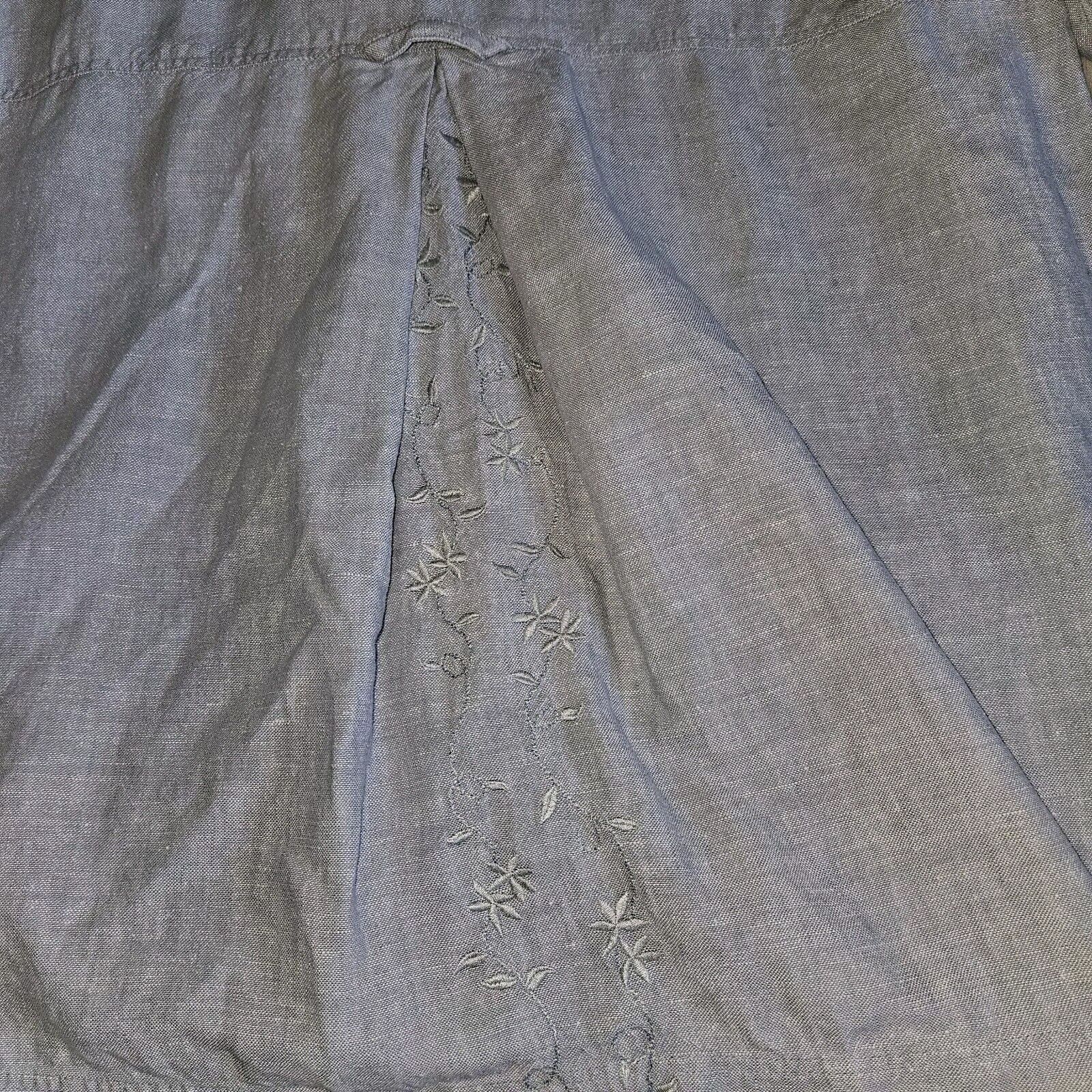 Vintage J JIll Unstructured Linen Jacket Womens M Sage Lagenlook Emb Size M / US 6-8 / IT 42-44 - 11 Thumbnail