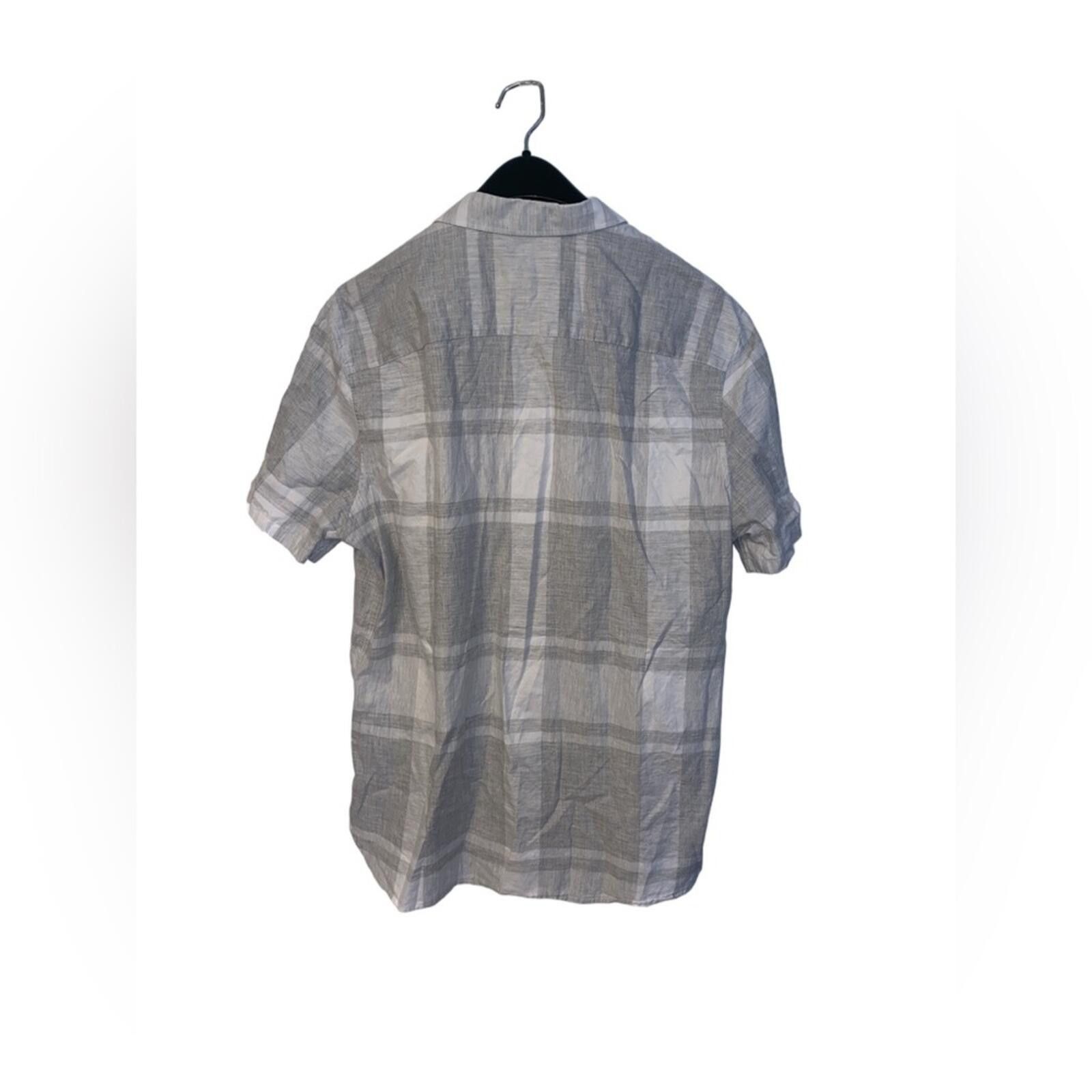 Calvin Klein Calvin Klein Linen Cotton Plaid Short Sleeve Button Down Lrg Size US L / EU 52-54 / 3 - 3 Thumbnail