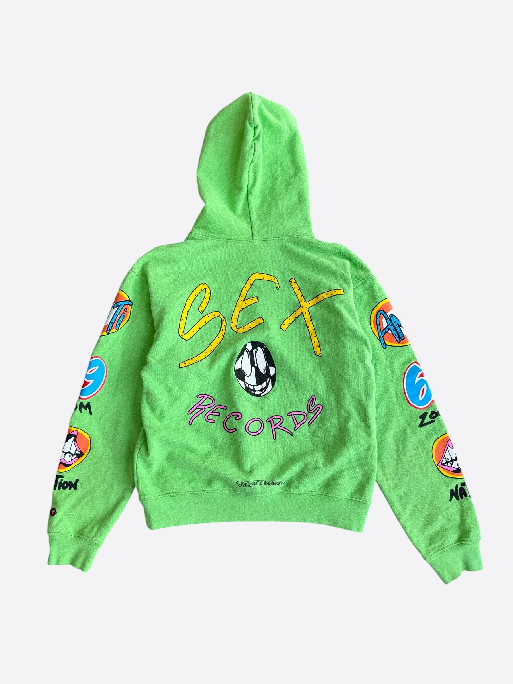 Chrome Hearts Chrome Hearts Green Sex Records Logo Hoodie Size US M / EU 48-50 / 2 - 2 Thumbnail