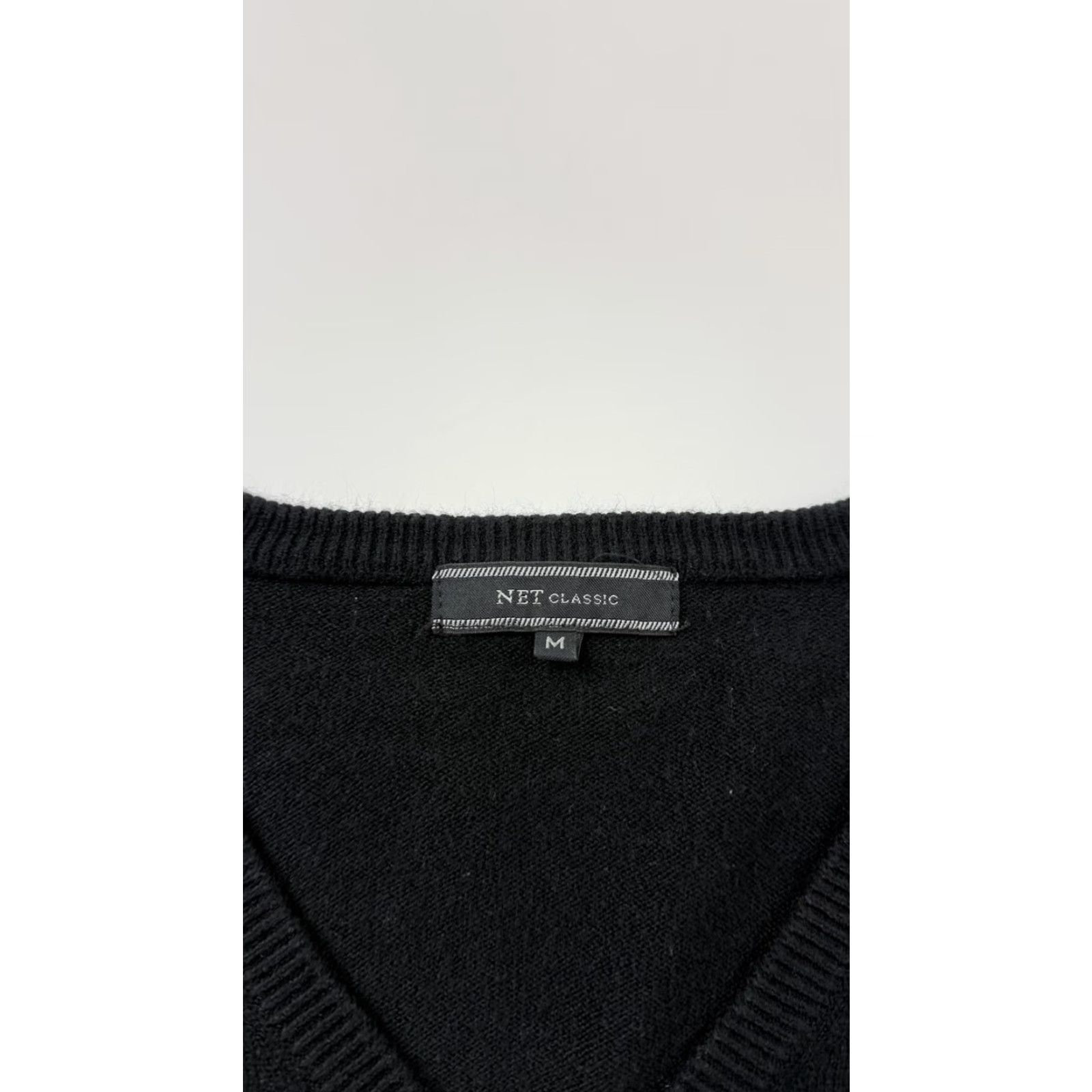 Vintage VINTAGE NET Classic Mens Sweater Black V-Neck Knit Pullover Medium Casual Knitwear Size US M / EU 48-50 / 2 - 3 Thumbnail