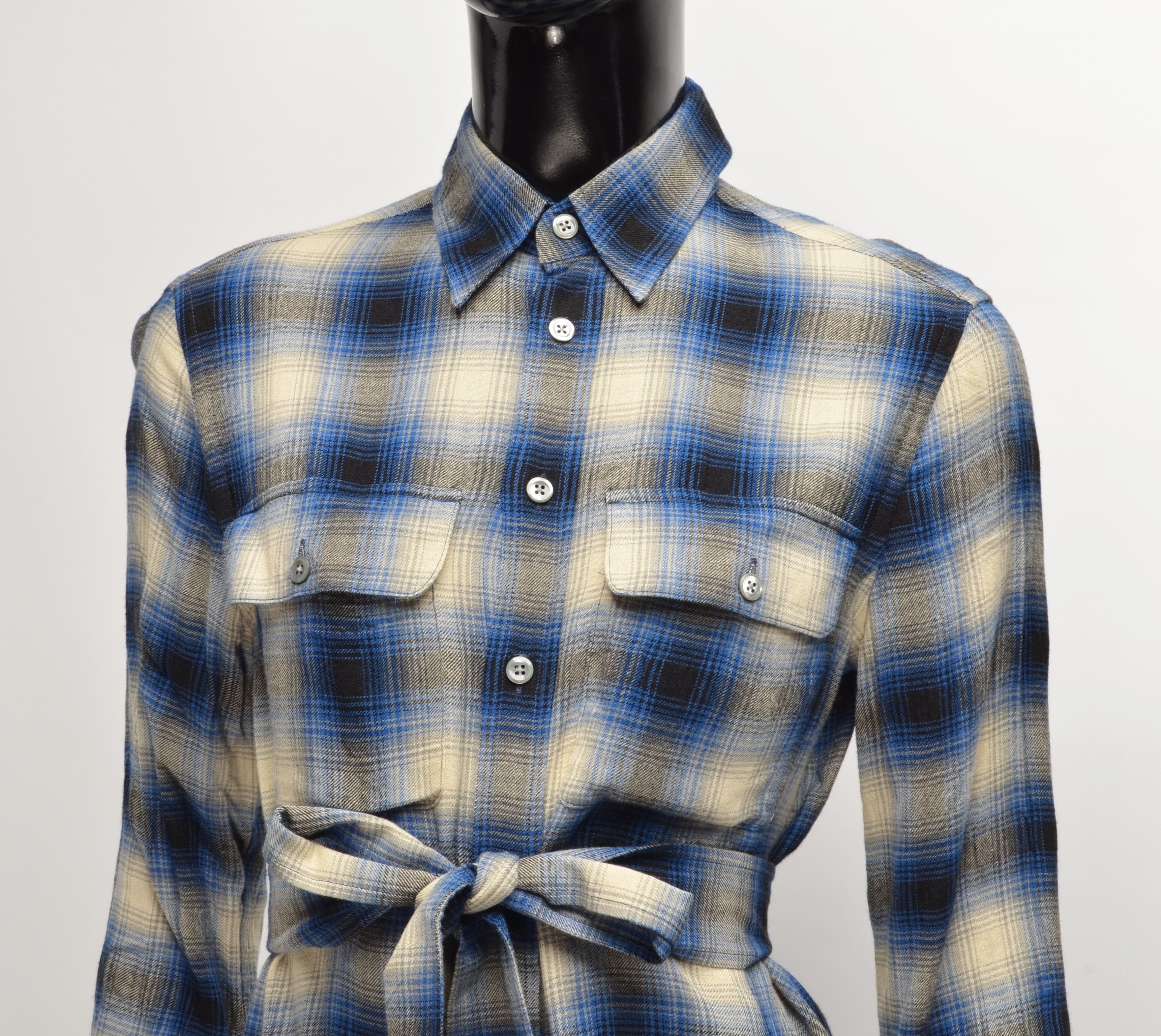 Polo Ralph Lauren Polo Ralph Lauren Plaid Checkered Asymmetrical Belted Shirt Size XS / US 0-2 / IT 36-38 - 2 Thumbnail