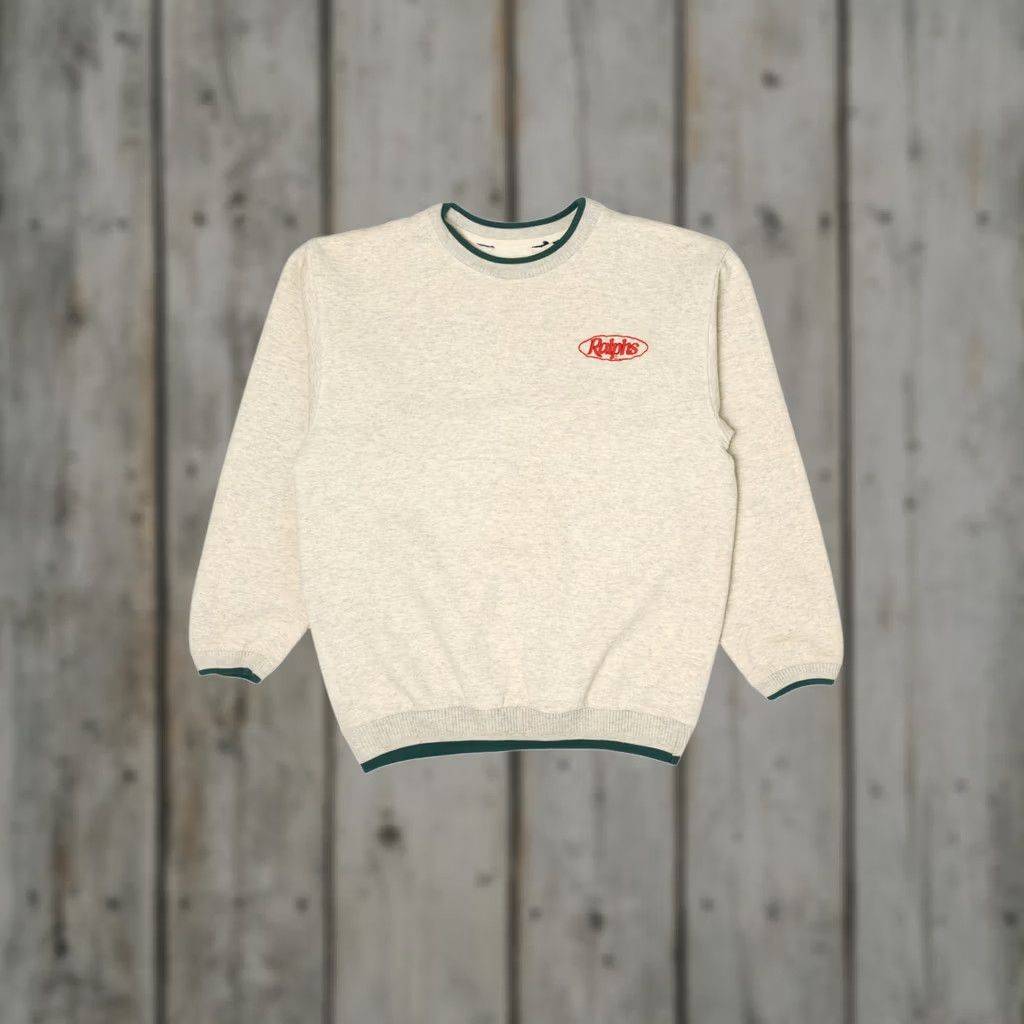 Vintage VINTAGE Ralph's Sweatshirt Mens Shirt Large Grey Embroidered 1990s Size US L / EU 52-54 / 3 - 1 Thumbnail