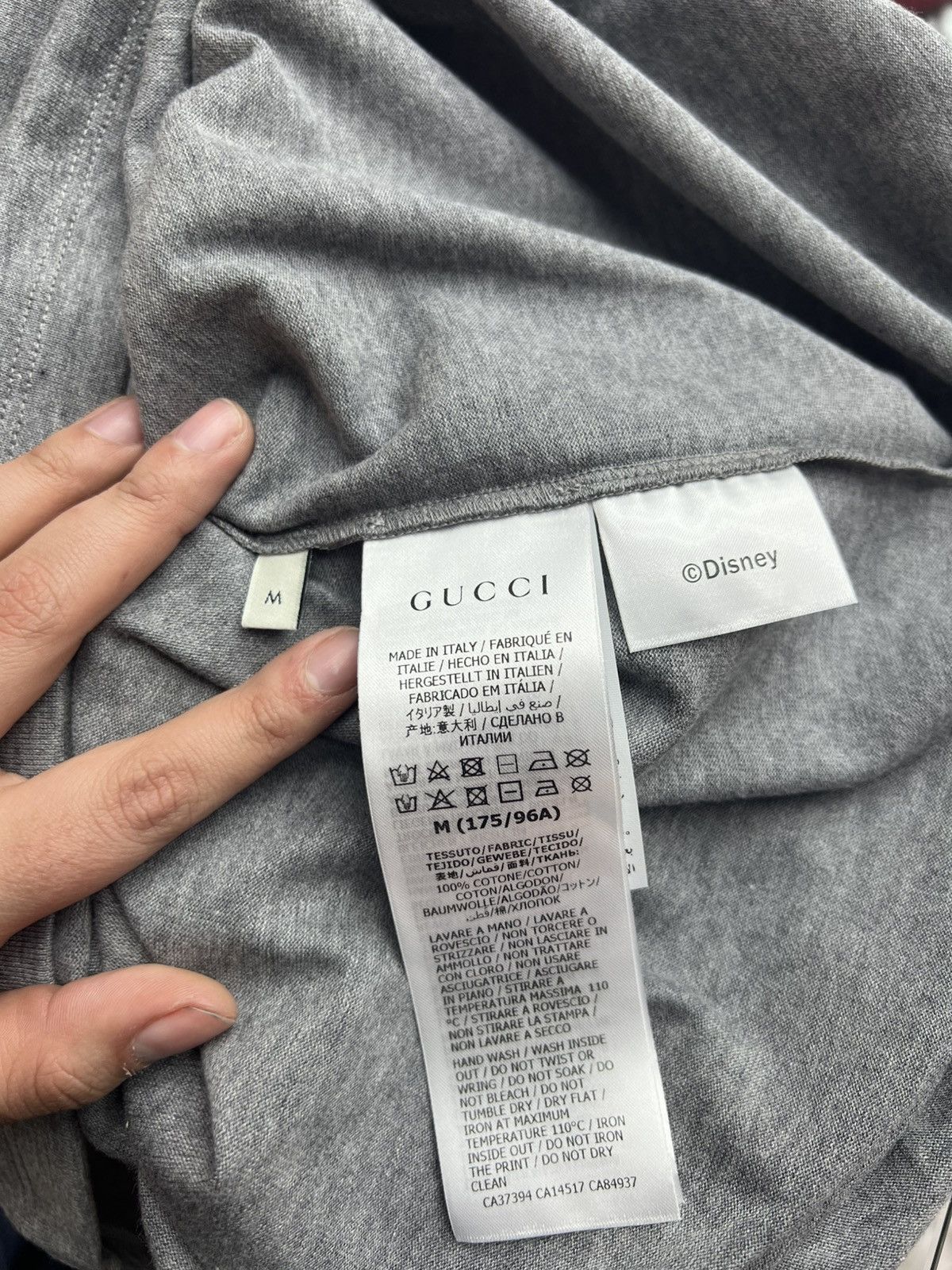 Gucci Gucci x Disney Mickey Mouse Gray Tee Size US M / EU 48-50 / 2 - 6 Thumbnail