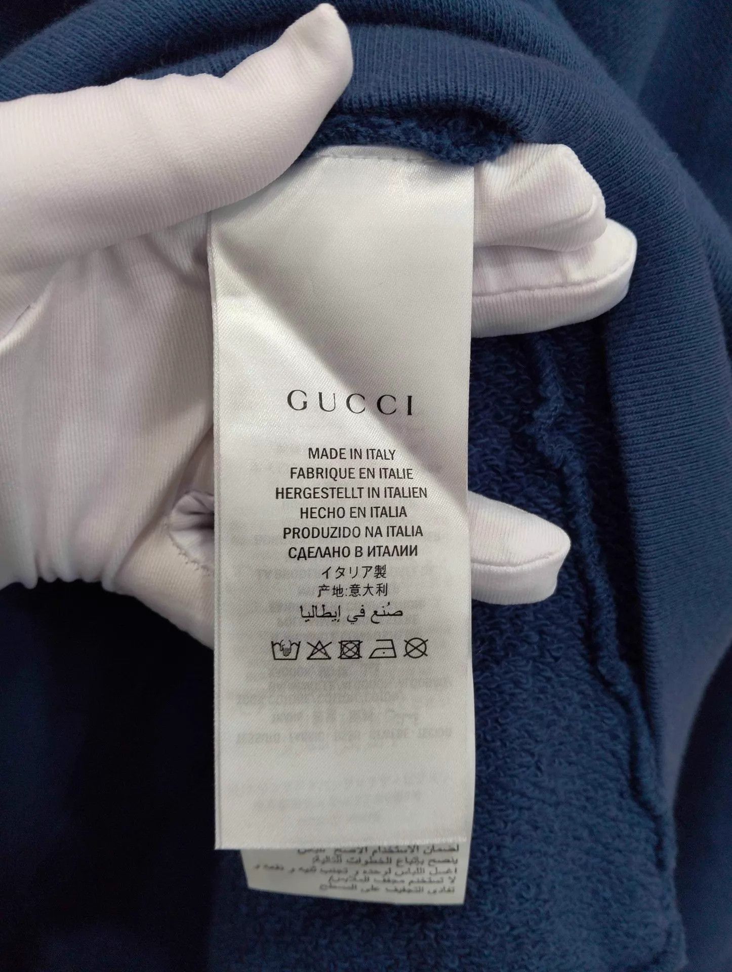 Gucci Gucci Blue Pig Logo Pullover Sweatshirt L Size L / US 10 / IT 46 - 4 Thumbnail