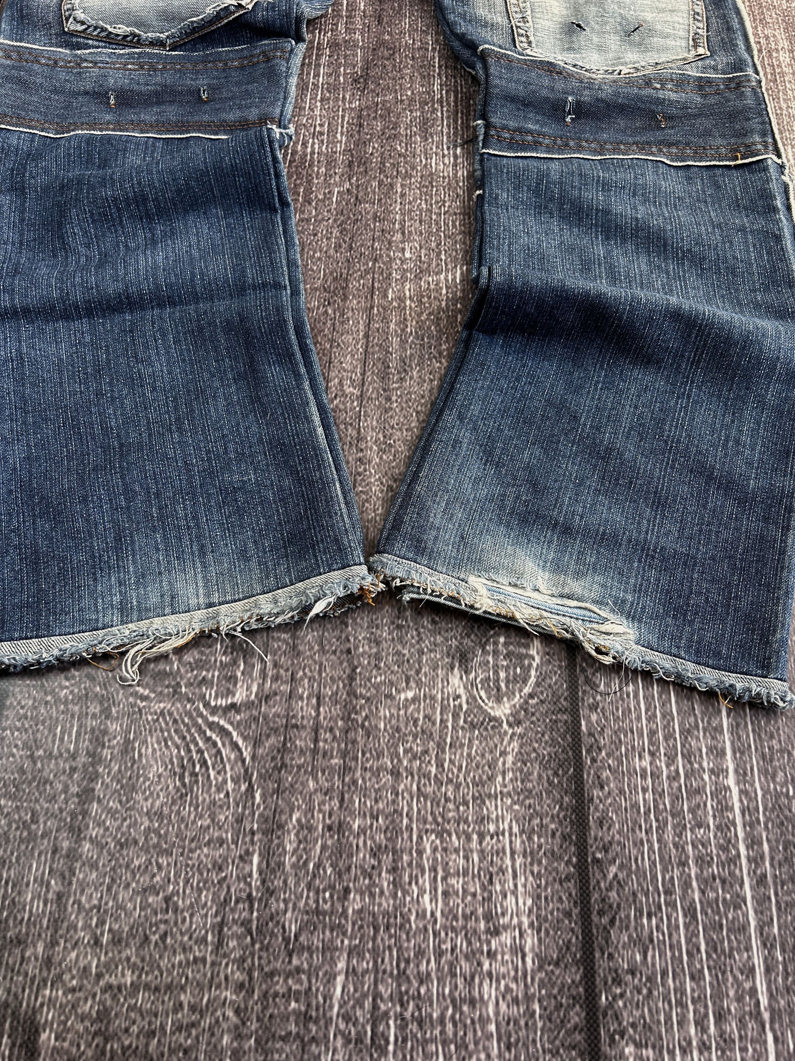 Japanese Brand Vintage Patchwork Distressed Denim Jeans Y2K Grunge Style Size US 34 / EU 50 - 8 Thumbnail