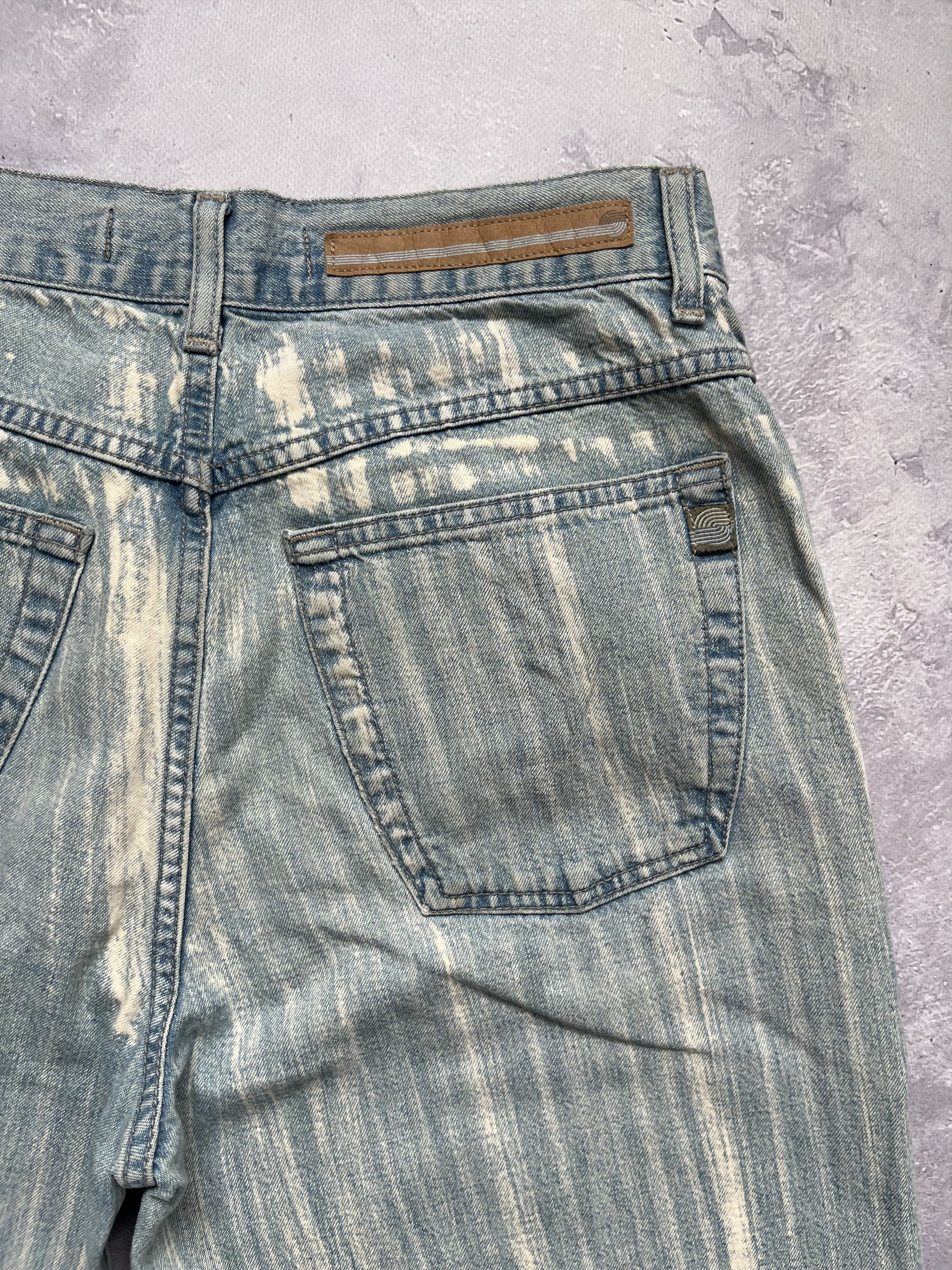 George George Bootcut Jeans Bleached Stripe Wash Vintage Y2K Denim Size US 32 / EU 48 - 9 Thumbnail