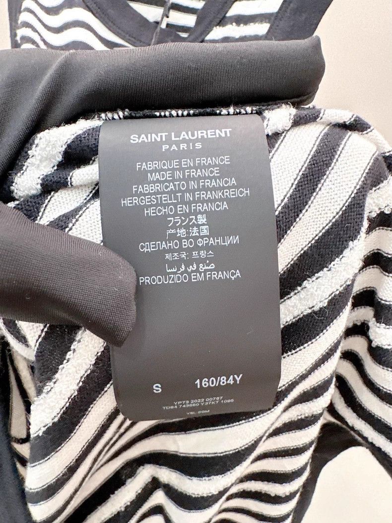 Saint Laurent Paris Black and white striped vest