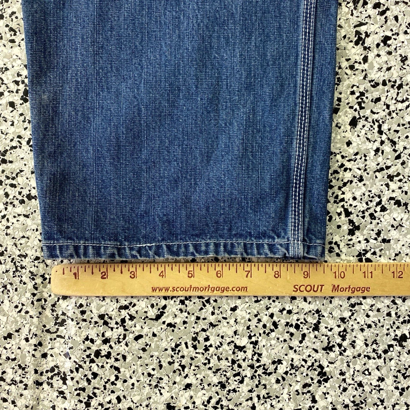 Vintage VINTAGE Wu Wear Jeans Baggy Wide Leg Carpenter Mens 36x32 36x31 Blue Denim GUC Size US 33 - 2 Thumbnail