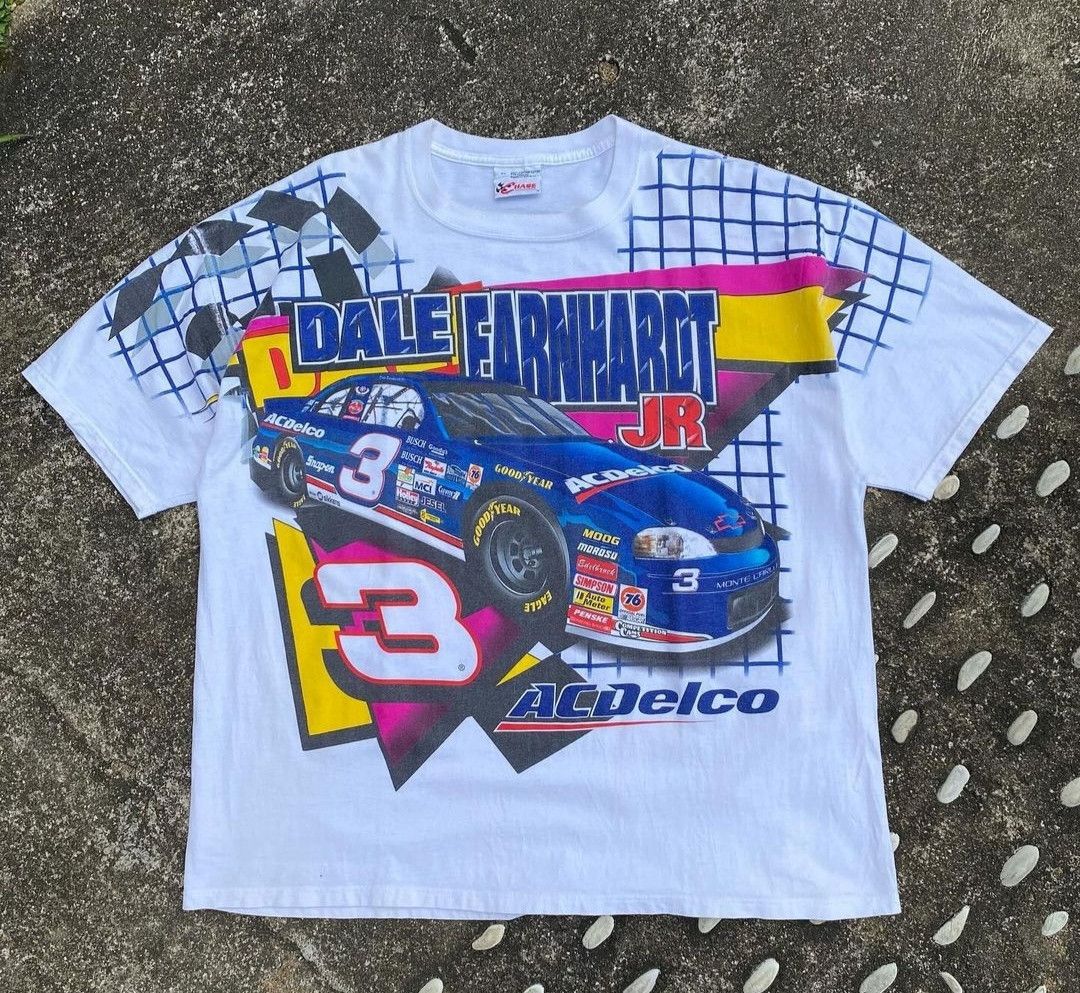 Image of Shirt Vintage Nascar in White, Men's (Size XL)