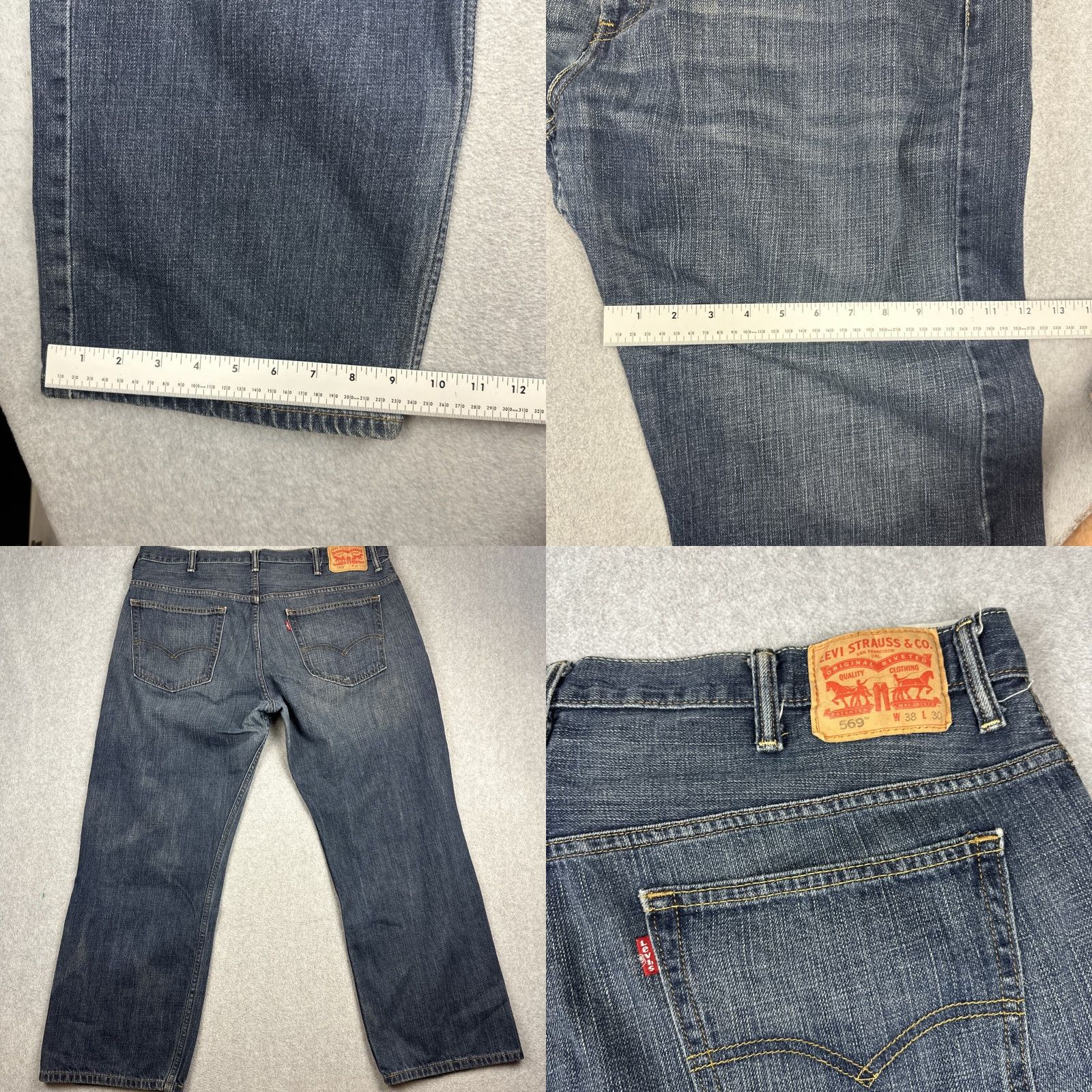 Levi's VINTAGE Levi's 569 Jeans Mens 38x30(28) Blue Straight Medium Wash Denim Y2K Wide Leg Size US 38 / EU 54 - 8 Thumbnail