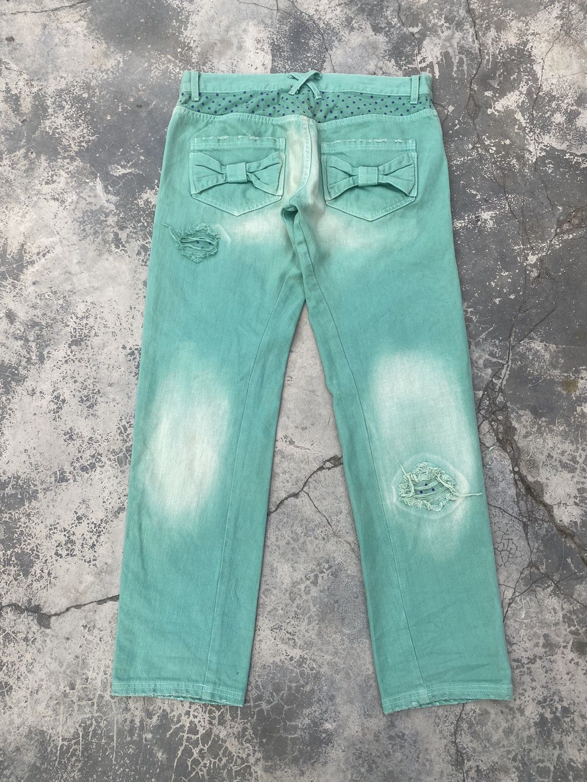 Hysteric Glamour × Japanese Brand CANDY STRIPPER Distressed Jeans Size 32" / US 10 / IT 46 - 5 Thumbnail