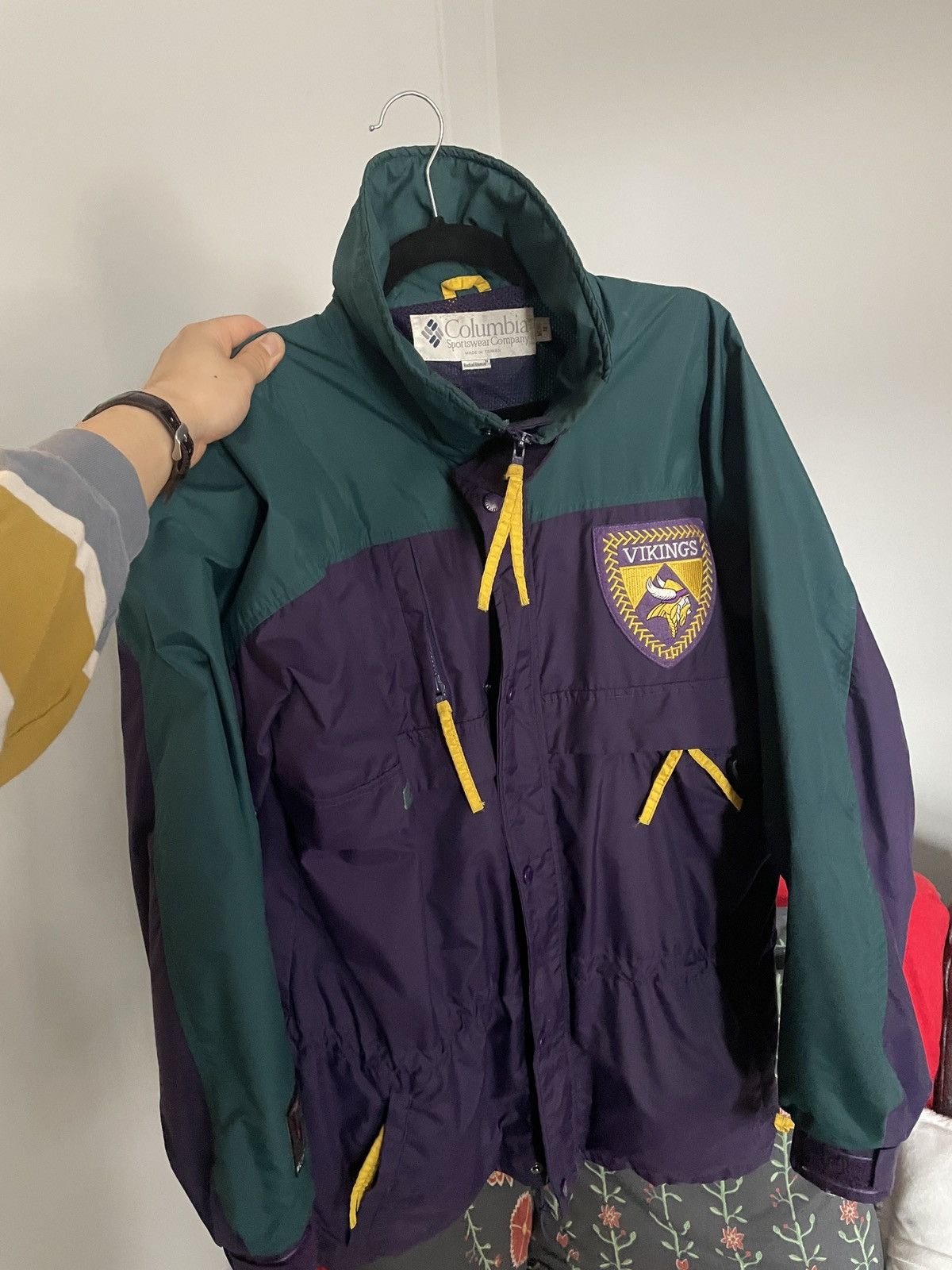 Columbia Vintage Columbia Vikings NFL Coaches Club Windbreaker Jacket Size US M / EU 48-50 / 2 - 4 Thumbnail