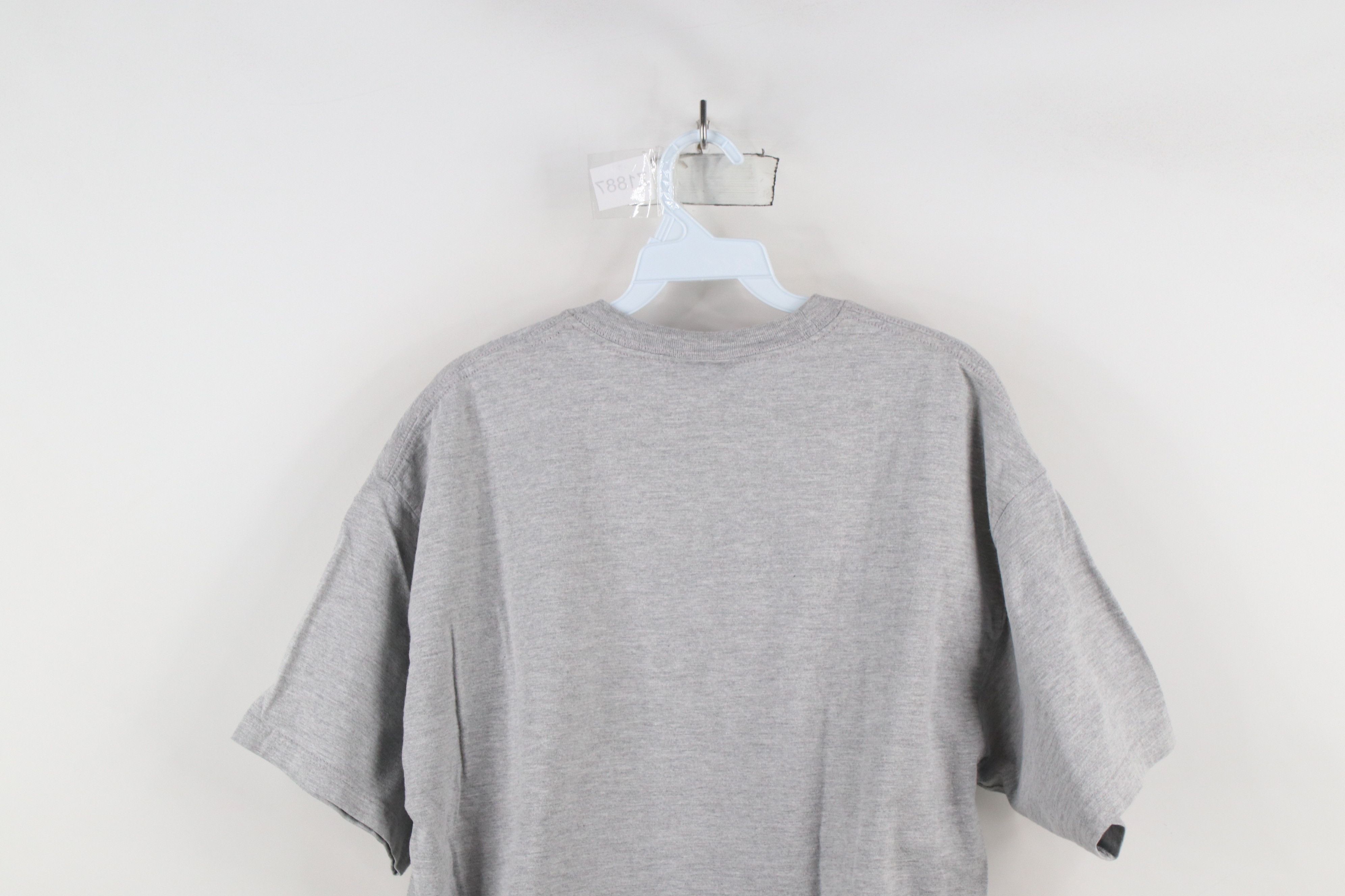 Vintage Vintage 90s Streetwear Blank Heavy Cotton T-Shirt Gray Size US L / EU 52-54 / 3 - 10 Thumbnail