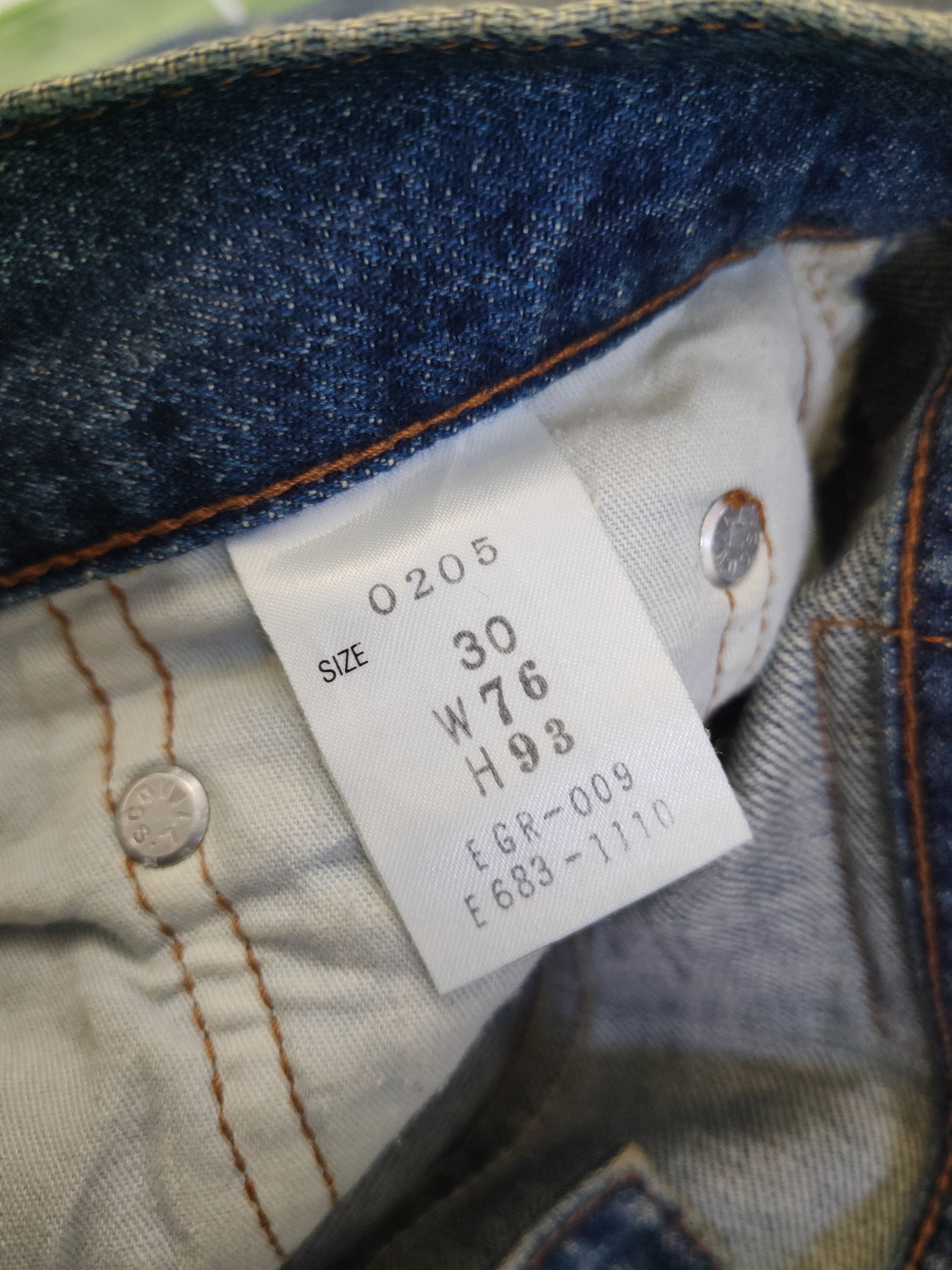 Japanese Brand DL Gold Rush Dark Blue Distressed Ripped Jeans #46-898 Size US 30 / EU 46 - 16 Thumbnail