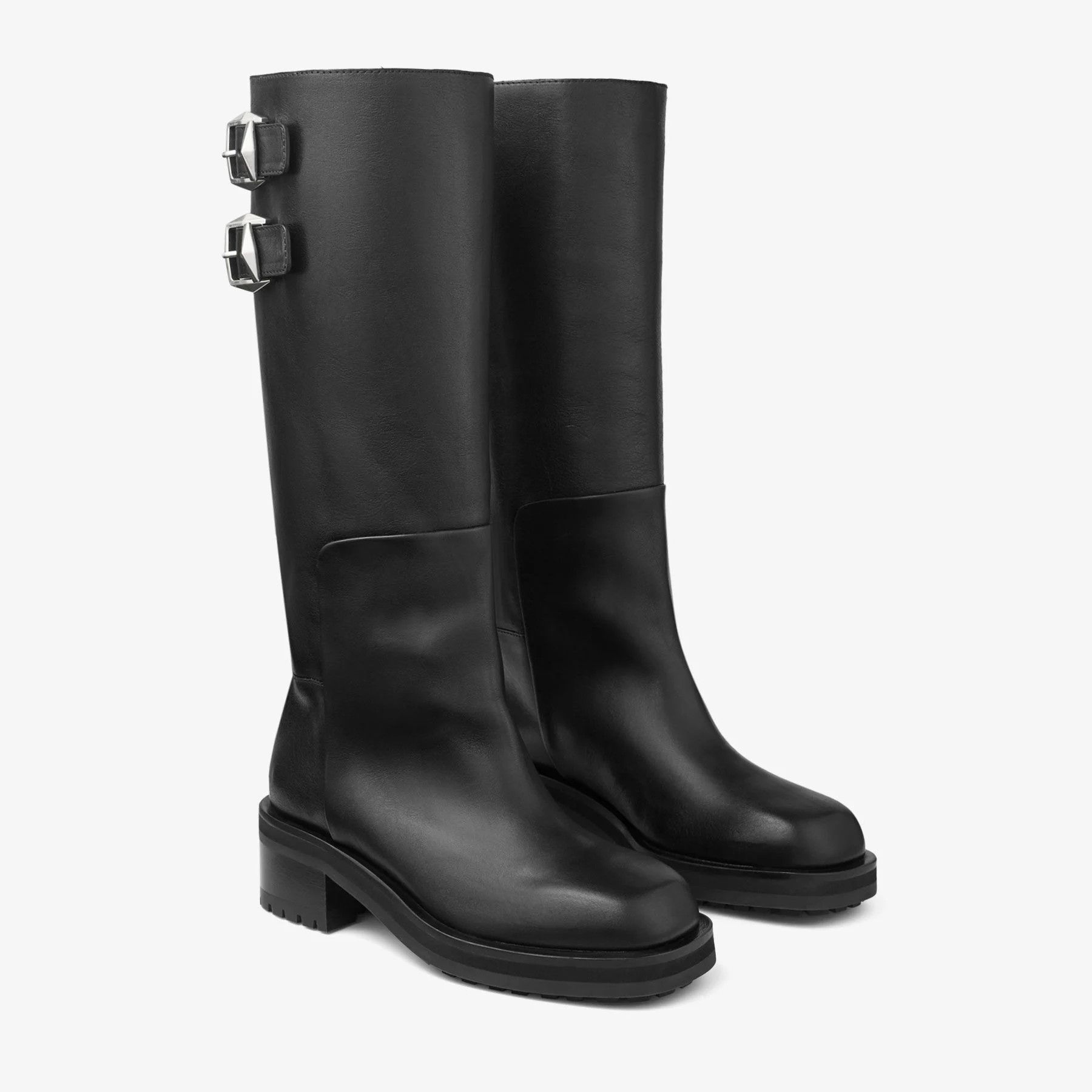 Jimmy Choo o1s22i1n1024 Brooklyn 50 Boots in Black Size US 6 / IT 36 - 3 Thumbnail