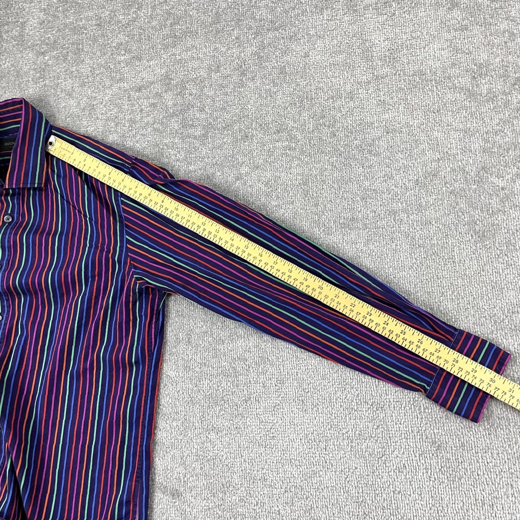 Vintage DUCHAMP London Shirt Mens Size 16 41 CM Purple Striped Button Up Preppy Casual Size US L / EU 52-54 / 3 - 6 Thumbnail