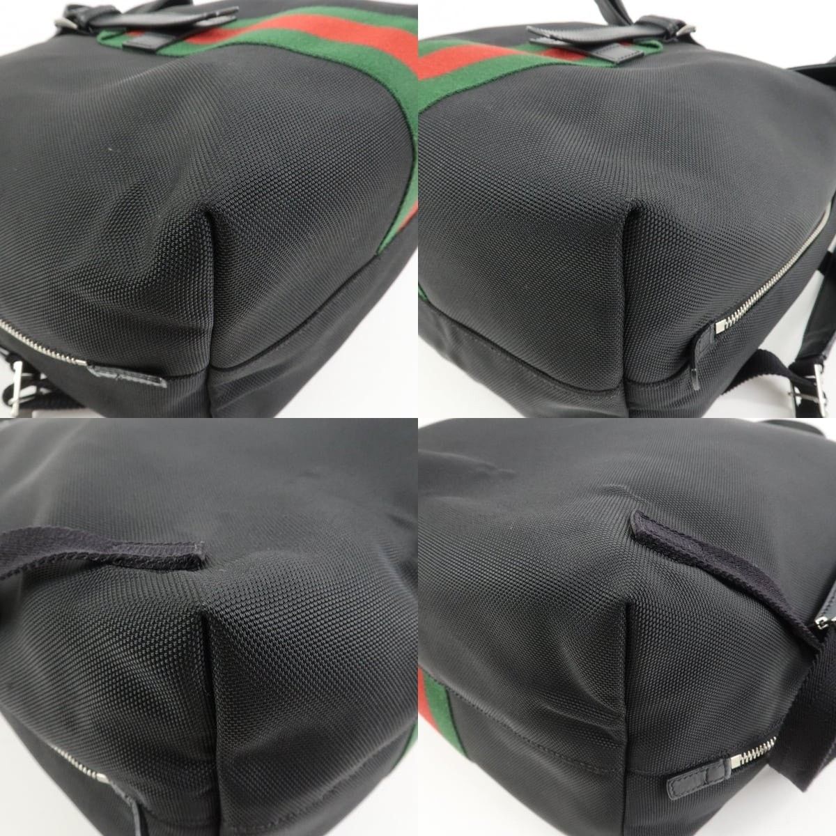 Gucci Gucci Web Canvas & Leather Backpack Black Size ONE SIZE - 5 Thumbnail