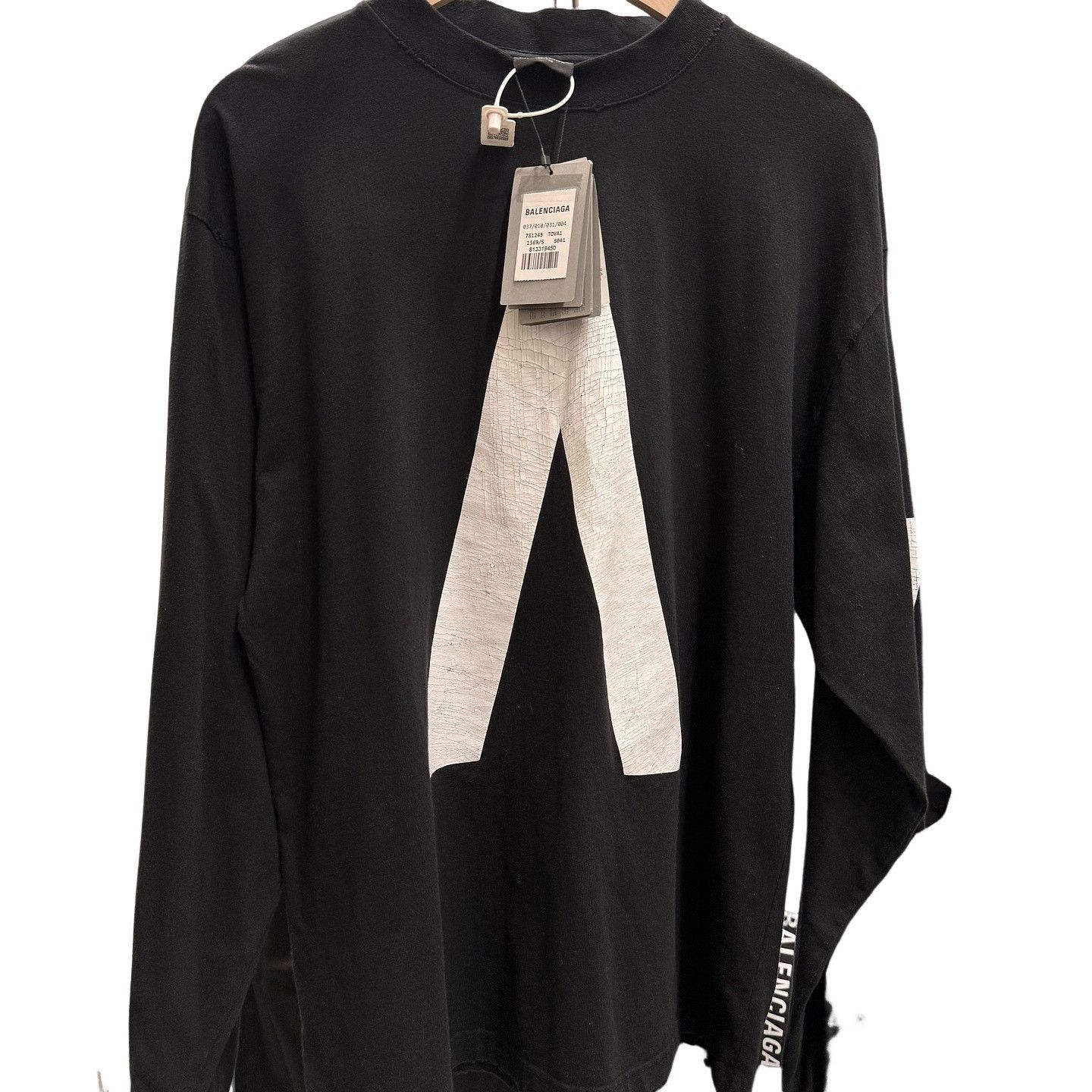 Balenciaga Balenciaga Archives Logos Long Sleeve T-Shirt | Grailed