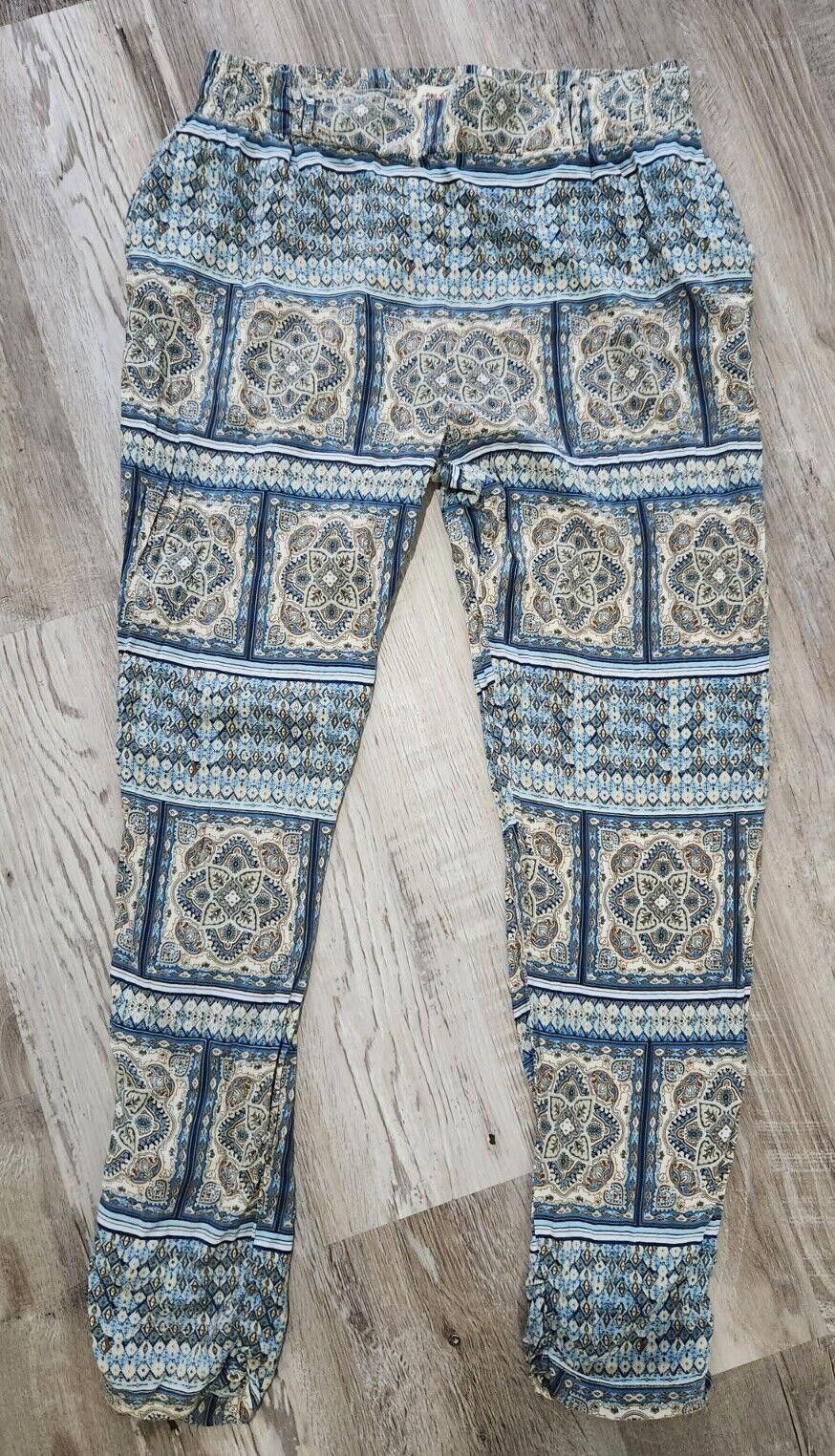 Designer One 5 One Pants Medium Boho Blue Hippie Harem Tapered Size 32" / US 10 / IT 46 - 1 Thumbnail