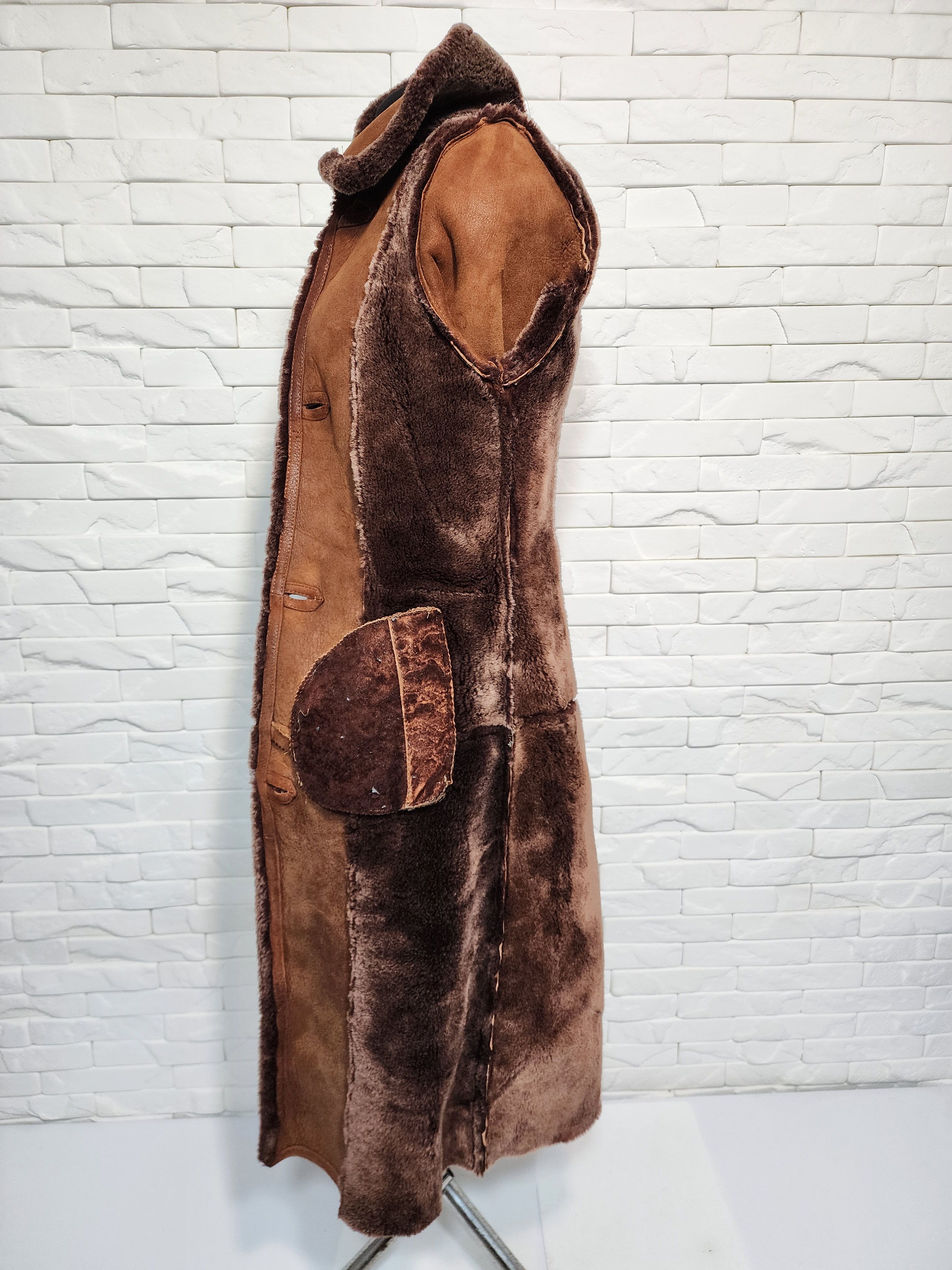Genuine Leather Women's Brown Sheepskin Coat: Genuine Fur Size M / US 6-8 / IT 42-44 - 9 Thumbnail