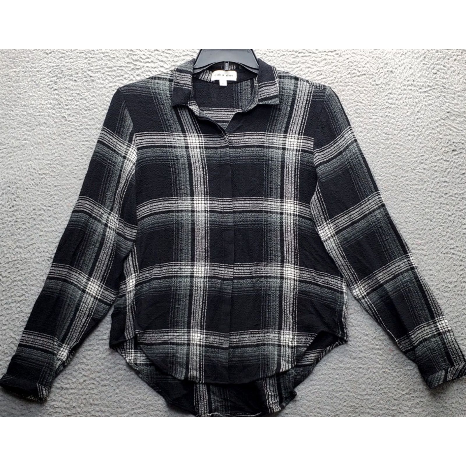 CLOT Cloth & Stone Flannel Shirt Womens S Multi Plaid Long Sleeve Button-Up Shirt Womens Size S Size S / US 4 / IT 40 - 2 Thumbnail
