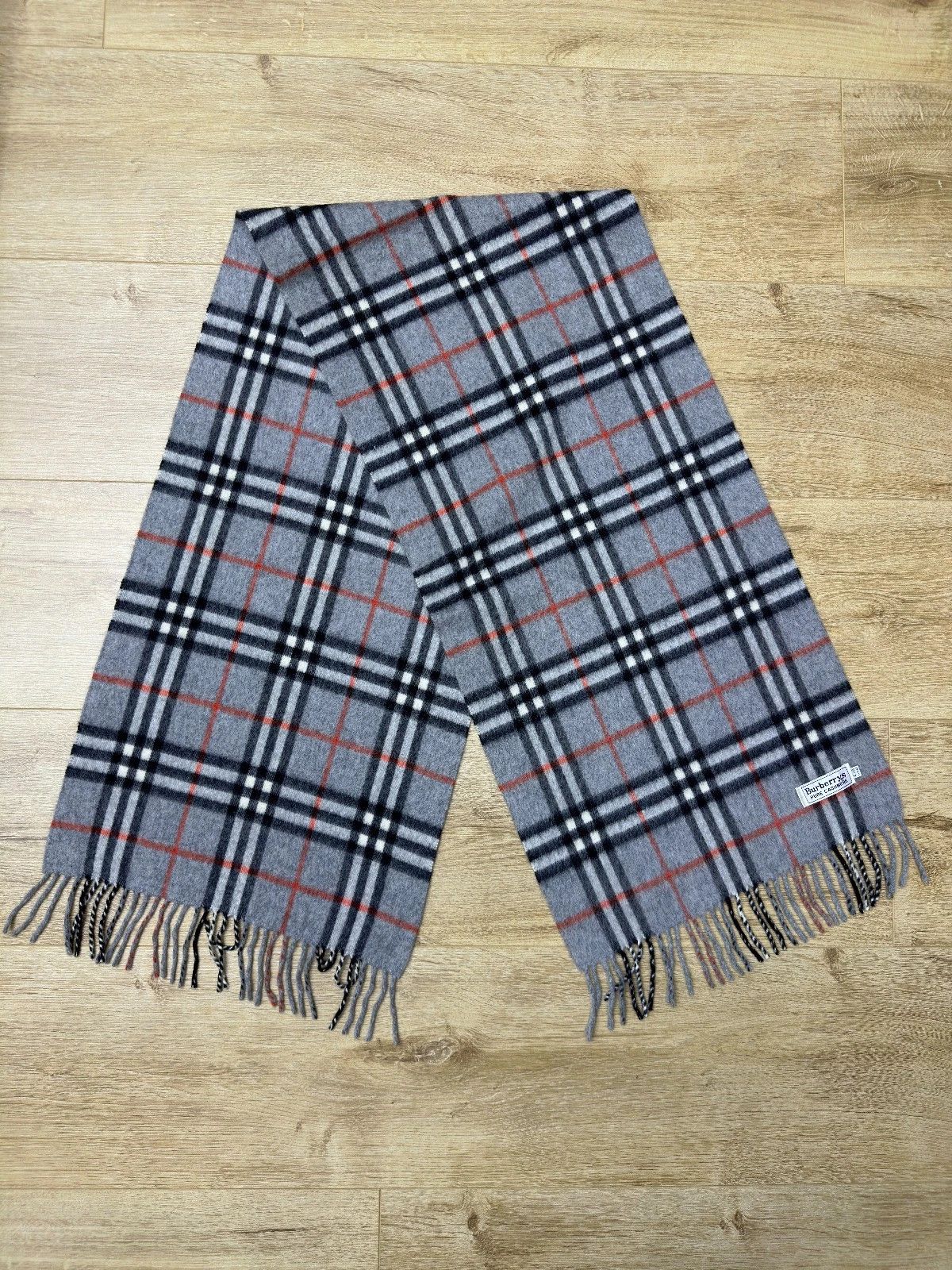 Burberry Burberrys Pure Cashmere Check Made in Scotland 140 x 31cm Size ONE SIZE - 9 Thumbnail