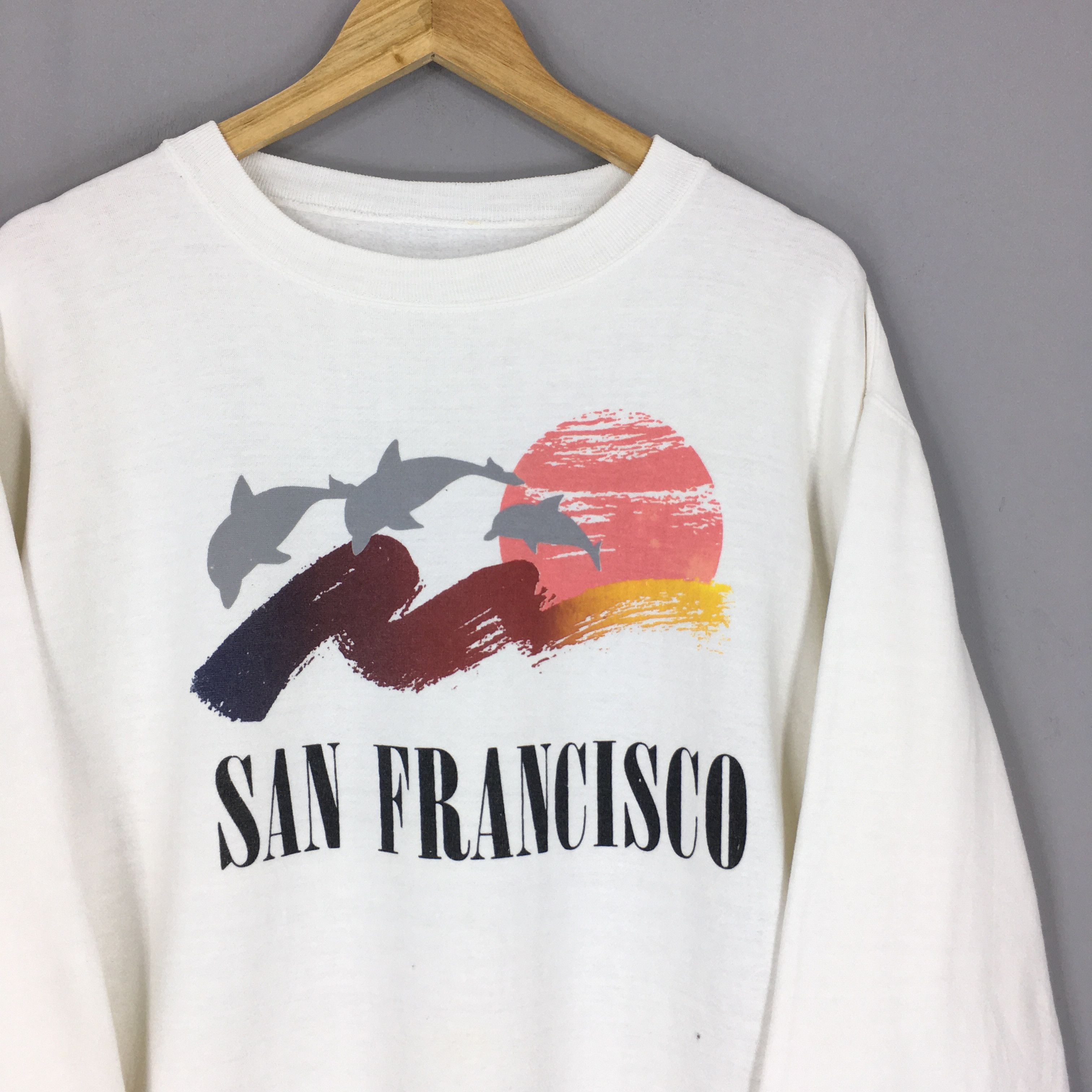 Vintage Vintage 90s San Francisco White Sweatshirt Large Size US L / EU 52-54 / 3 - 2 Thumbnail
