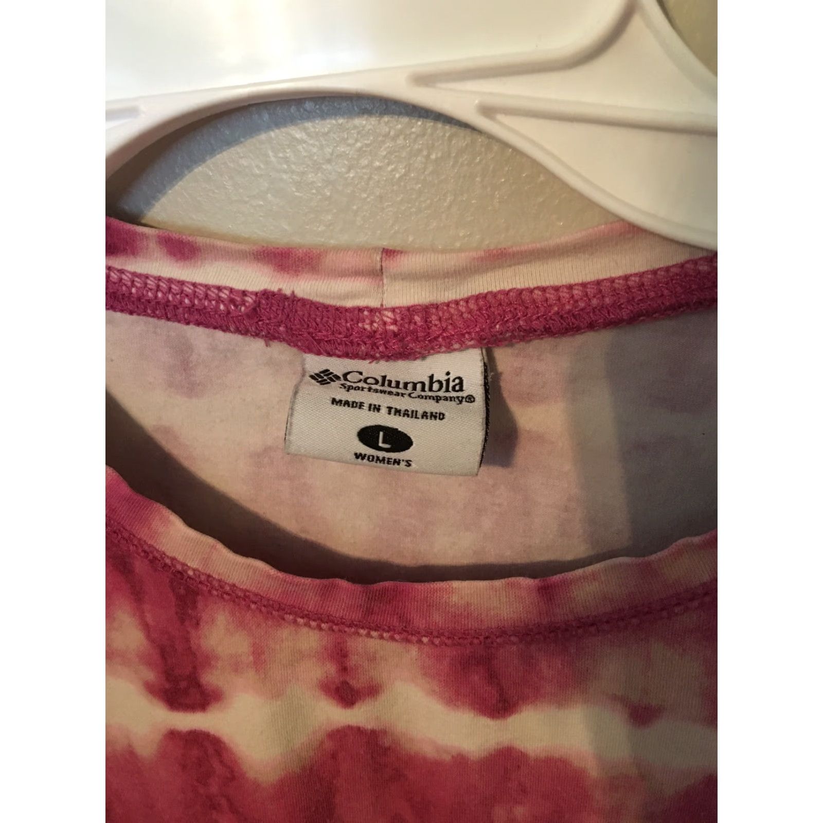 Pinko Columbia 100% Cotton Coral Pink Tie Dye Batik Paisley Tunic Blouse Women Size L Size L / US 10 / IT 46 - 3 Thumbnail